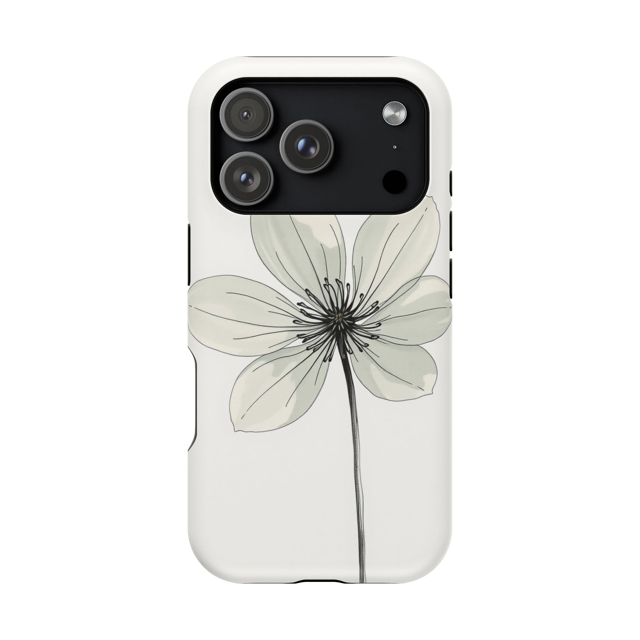 iPhone Sage And Ivory Floral Ink Wash Slim Everyday Designer Case · iPhone Case