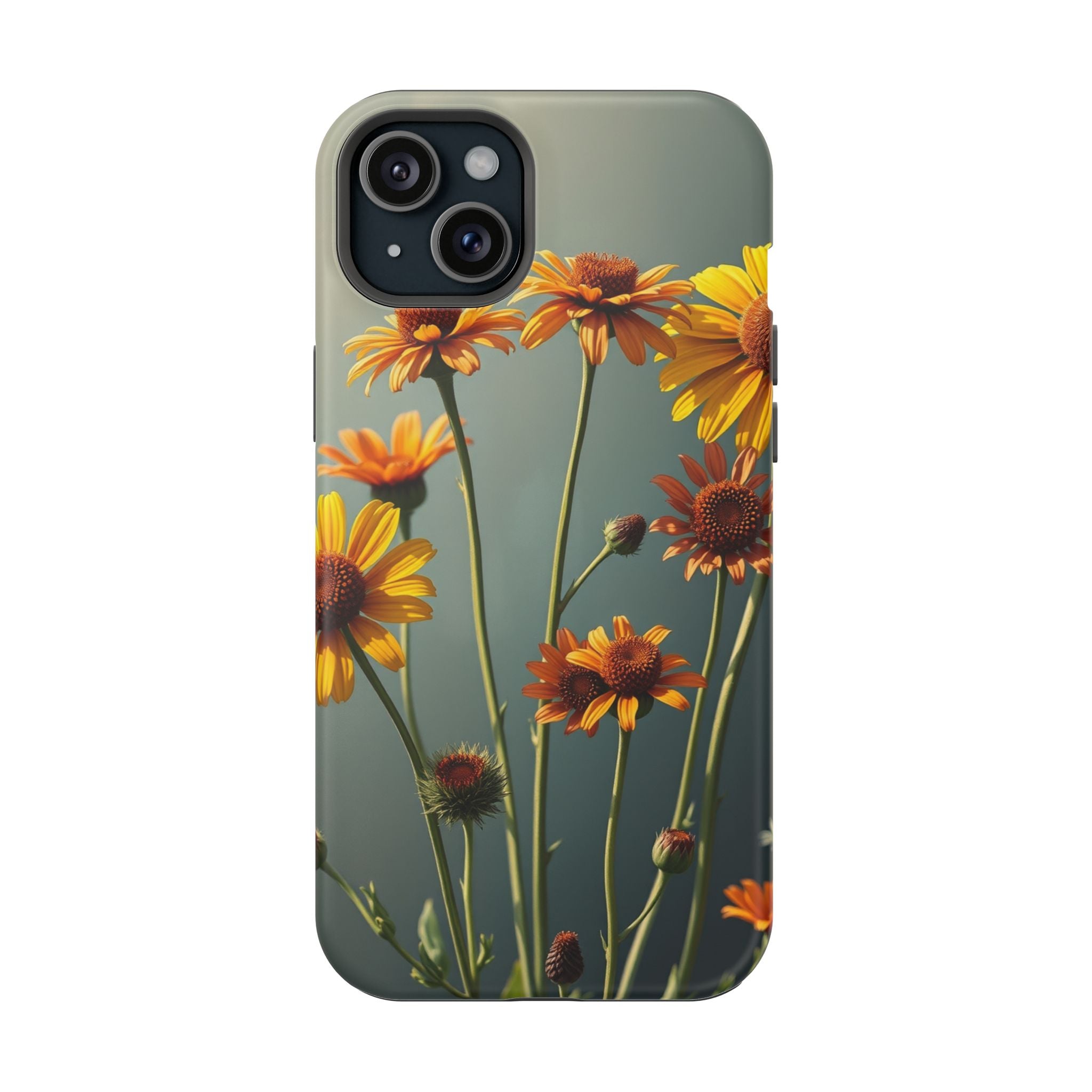 iPhone Mustard And Rust Wildflower Bunch Slim Everyday iPhone Designer · iPhone