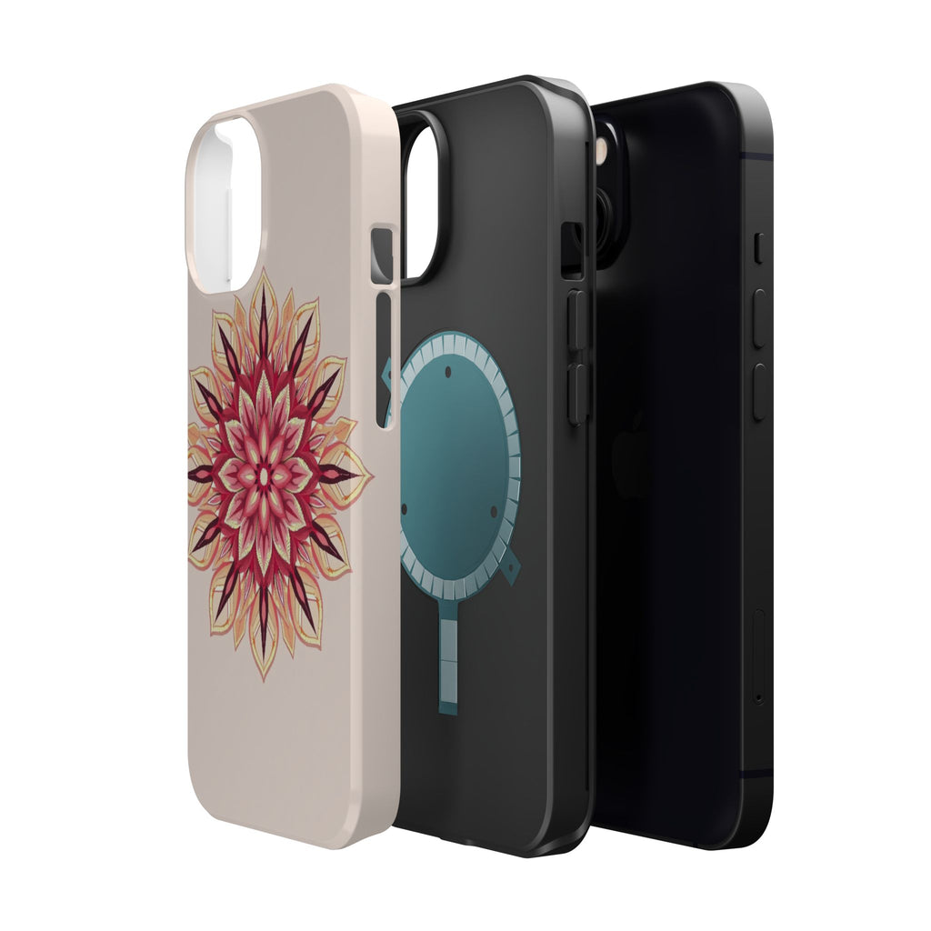 iPhone Floral Mandala Pixel Art -Bit Slim Everyday Designer Case · iPhone Case