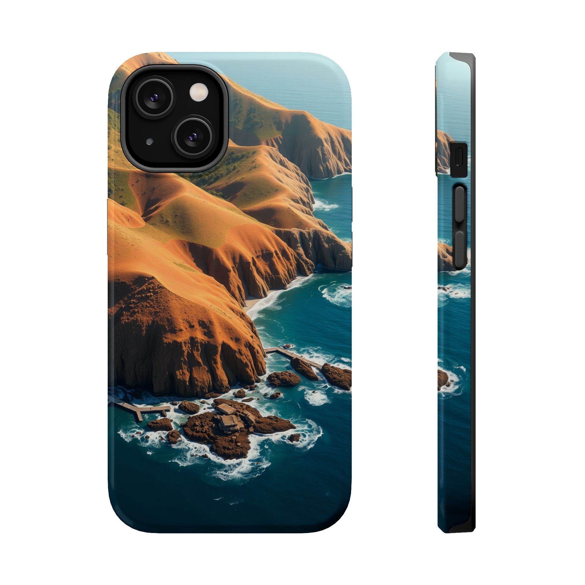 iPhone Mustard And Rust Hibiscus Coast Slim Everyday Designer Case · iPhone Case