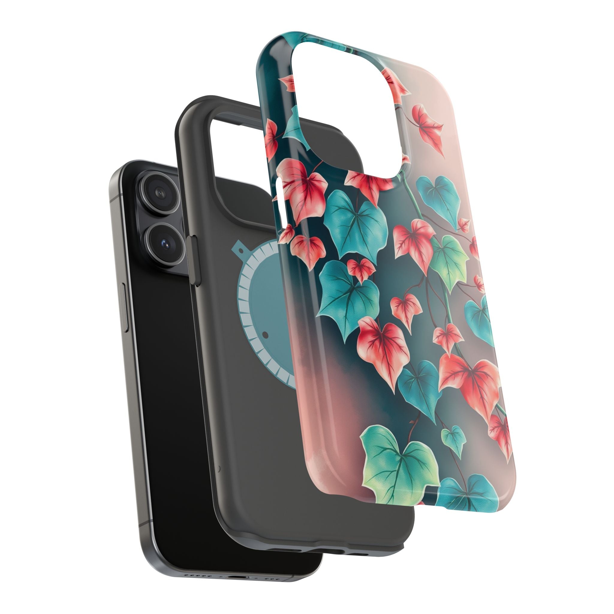 iPhone Art Nouveau Vine Teal And Coral Slim Snap Case · iPhone Case