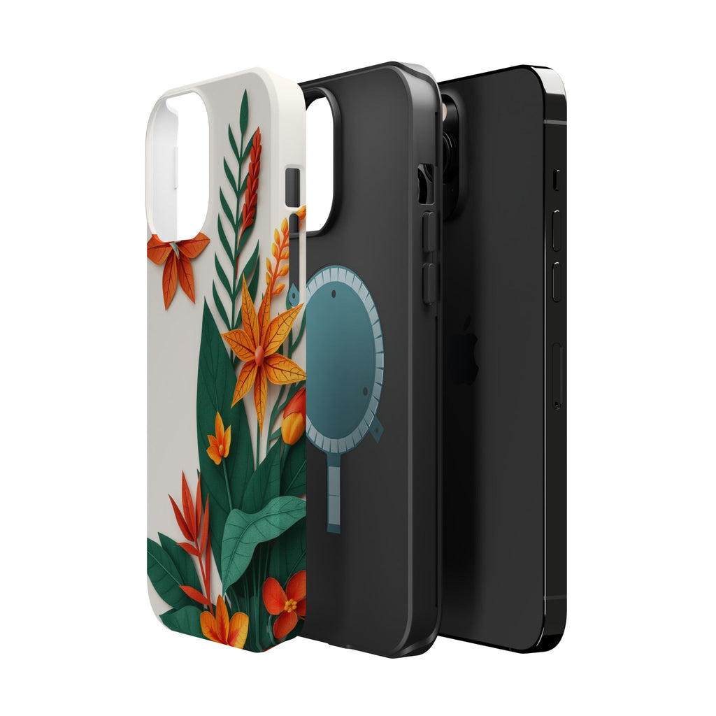 iPhone Jungle Floral Paper Cut Art Bold Modern Everyday Snap Case · iPhone Case