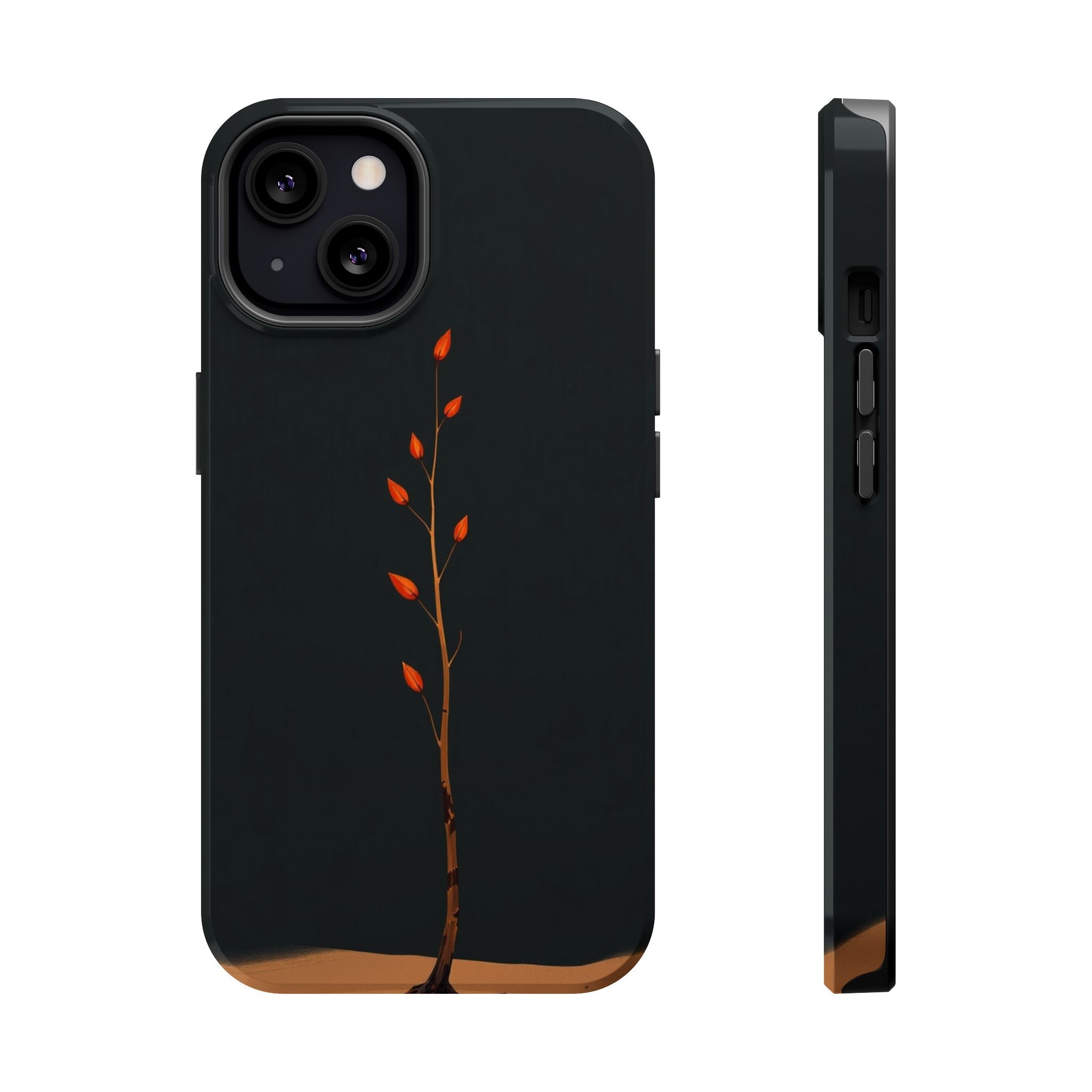iPhone Burnt Orange And Sand Minimalist Stem Slim iPhone Everyday · iPhone Case