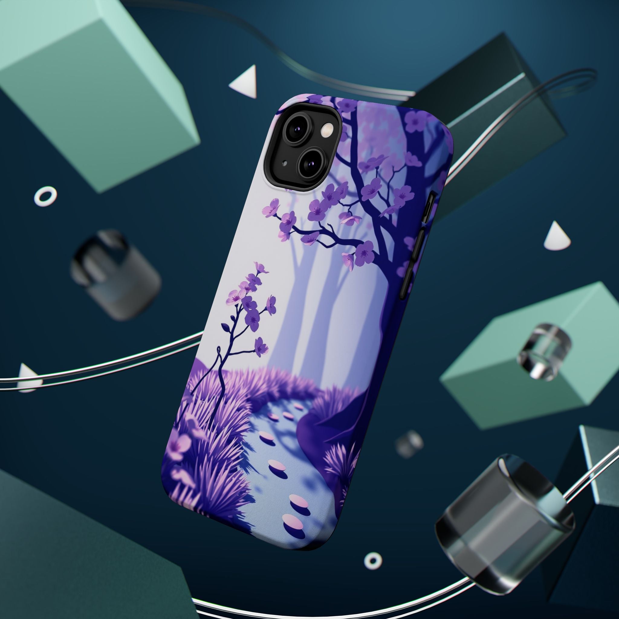 iPhone Blossom Trail Paper Cut Art Bold Modern Everyday Snap Case · iPhone Case