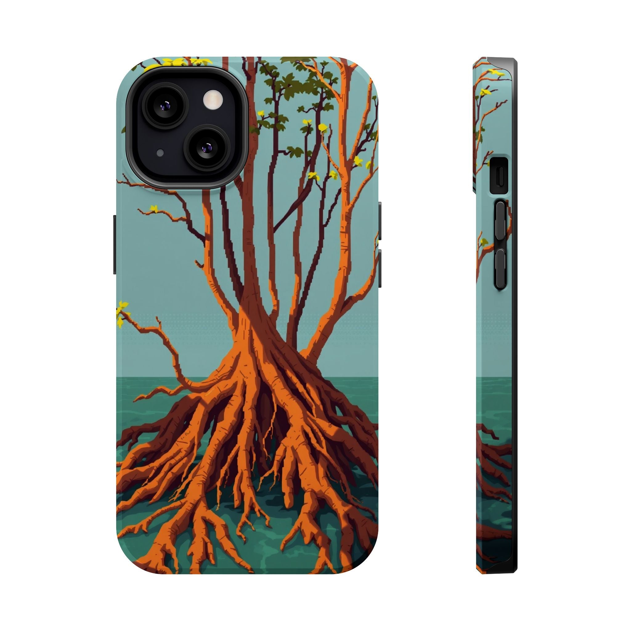 iPhone Mustard And Rust Mangrove Roots Slim Everyday iPhone 13 Designer · iPhone