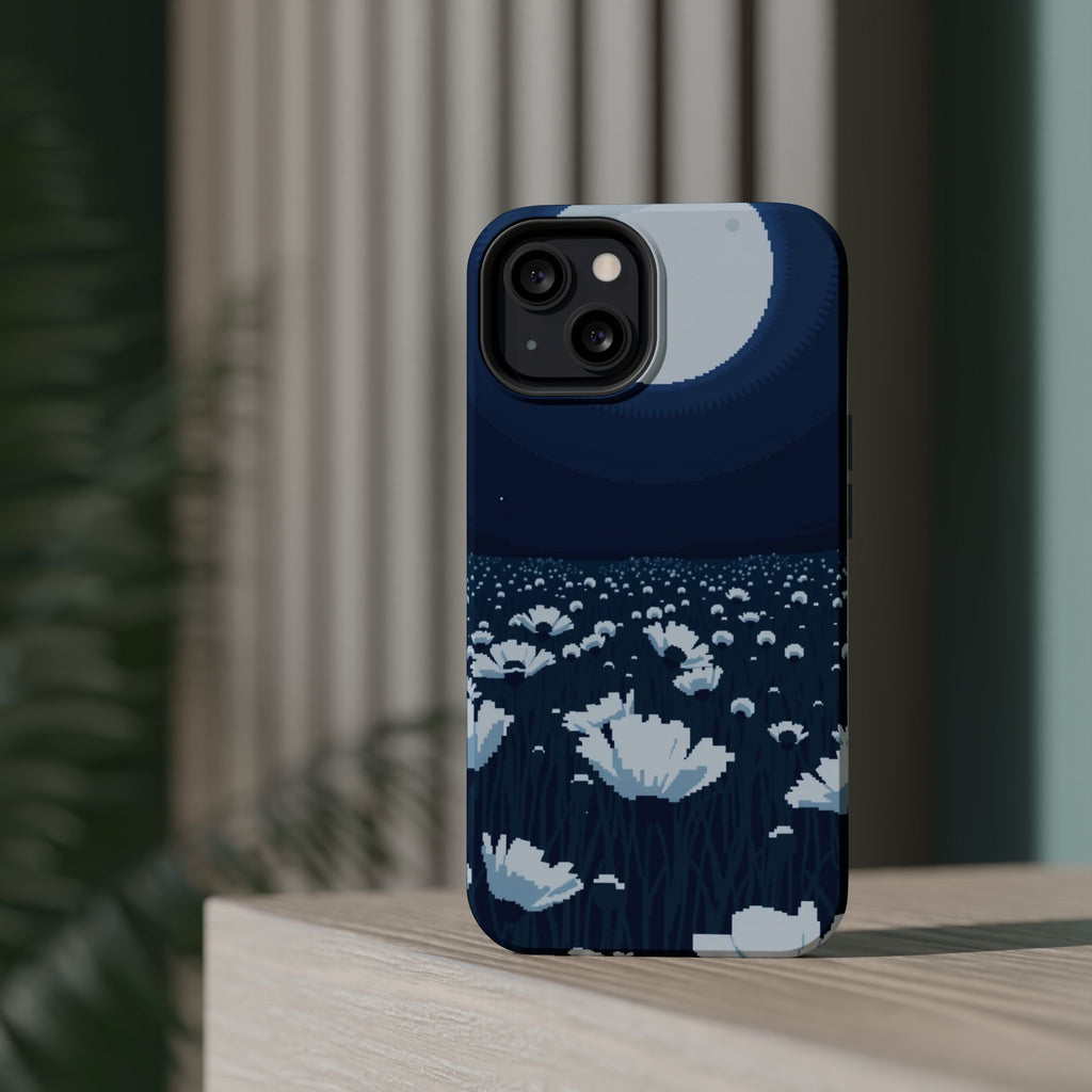 iPhone Poppy Field Pixel Art -Bit Bold Modern Everyday Snap Case · iPhone Case