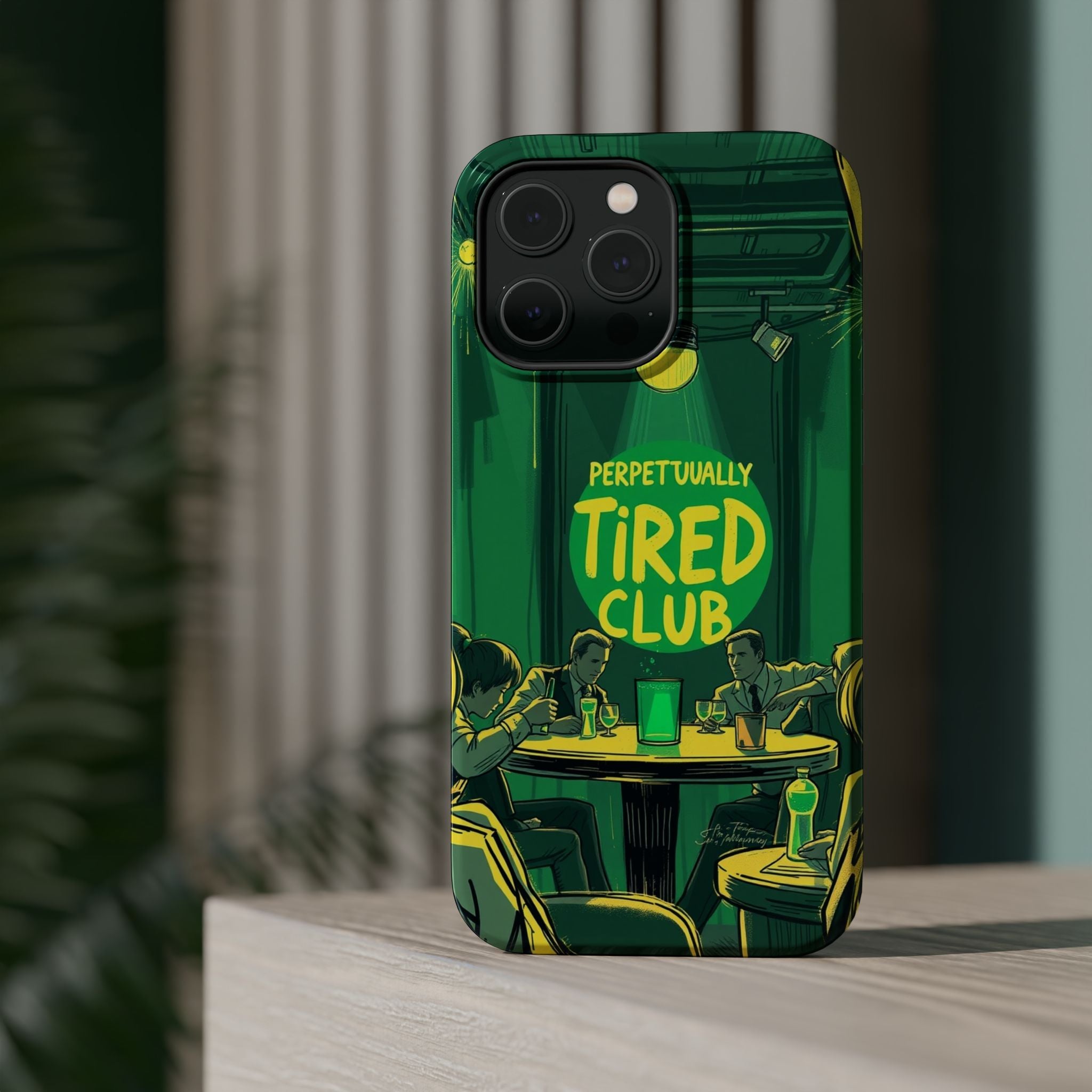iPhone Radiant Perpetually Tired Club Design Slim Everyday Designer Case · iPhon