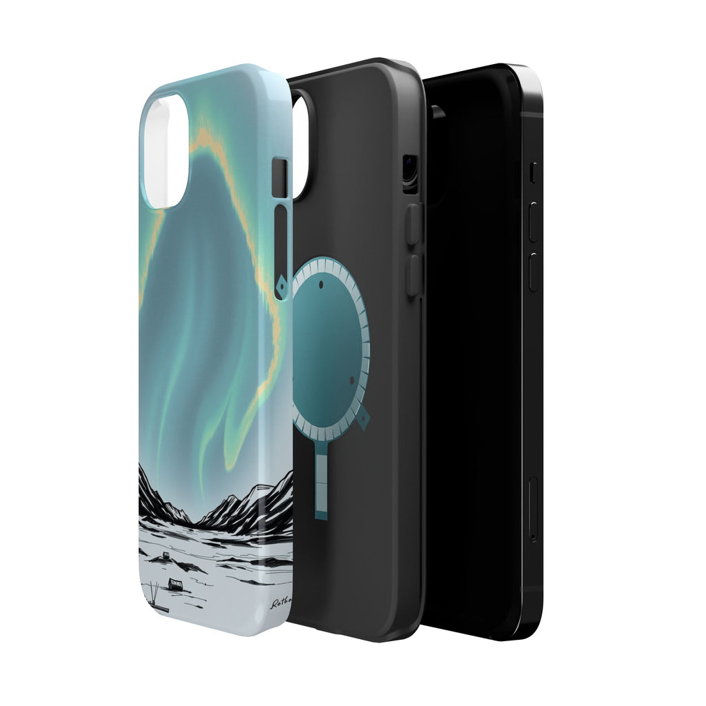 iPhone Charcoal And Copper Northern Lights Slim iPhone Everyday · iPhone Case