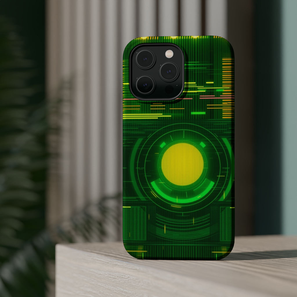 iPhone Emerald Green And Gold VHS Static Slim Everyday Designer Case · iPhone Ca