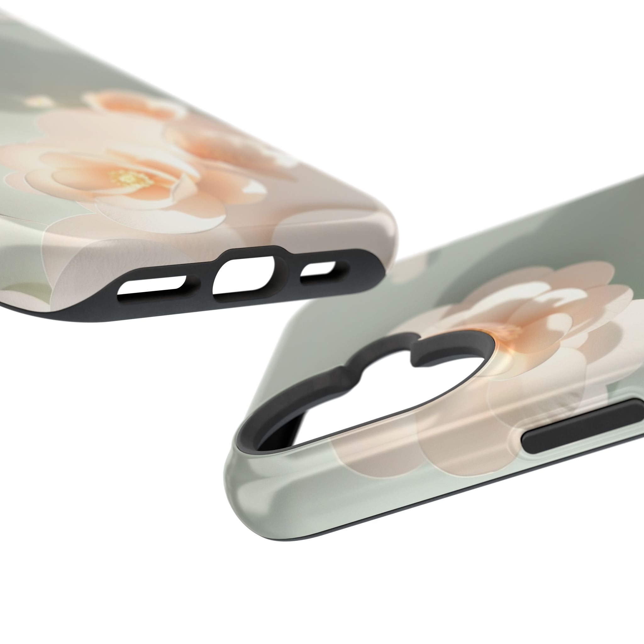 iPhone Sage And Ivory Pastel Floral Cloud Slim iPhone Everyday Designer · iPhone