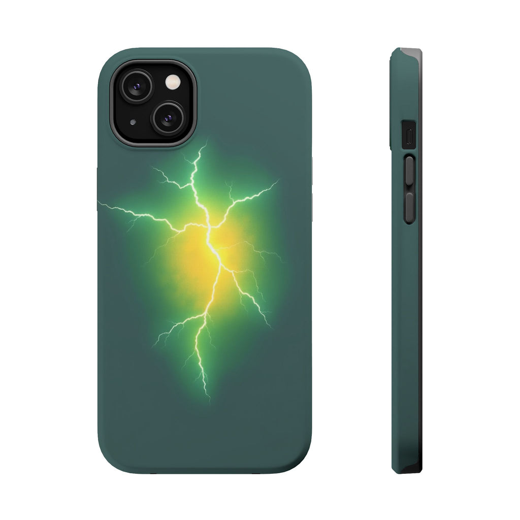 iPhone Emerald Green And Gold Prairie Lightning Soft iPhone Finish · iPhone Case