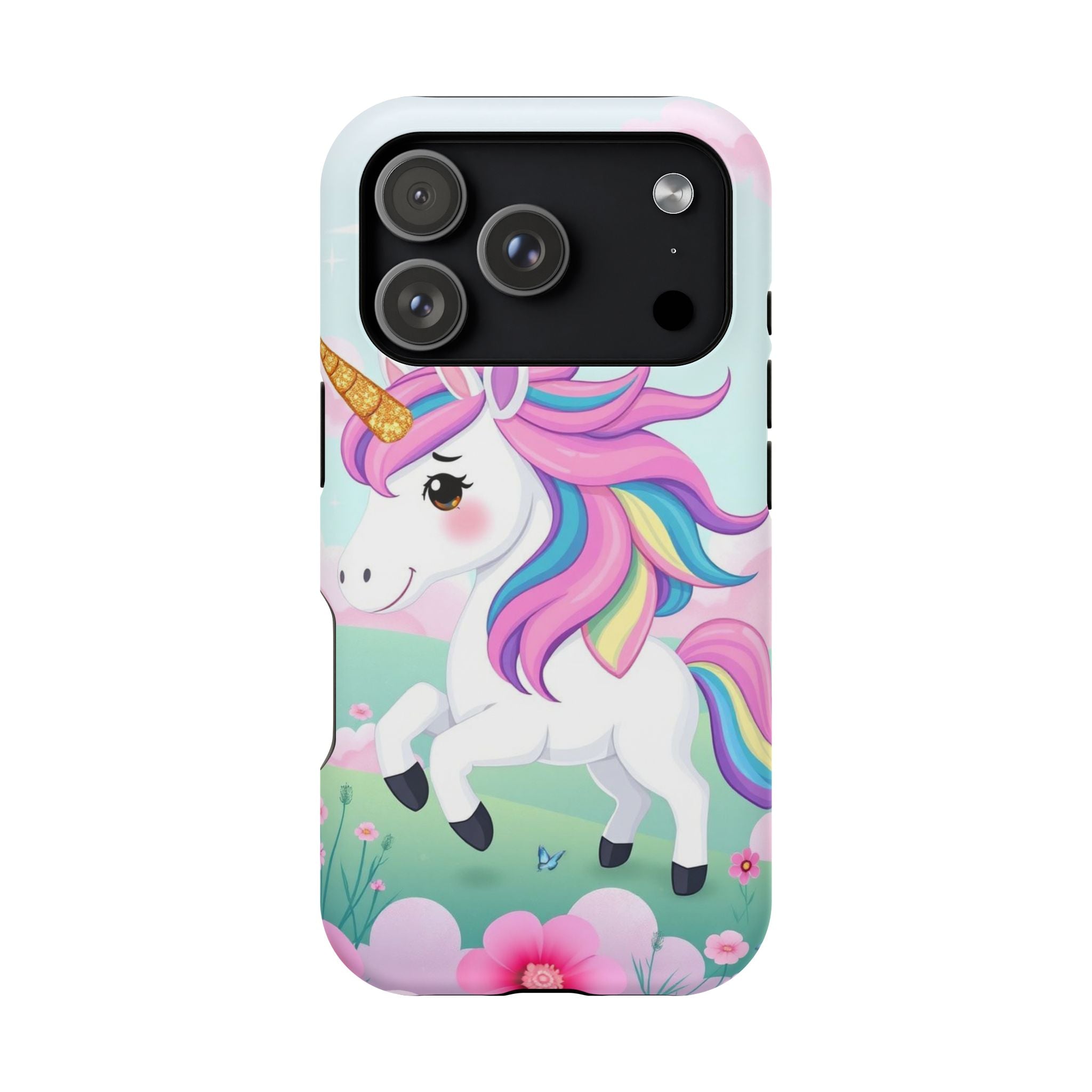 iPhone Rainbow Unicorn Kids Fun Soft iPhone Phone Case Gift Finish · iPhone Case