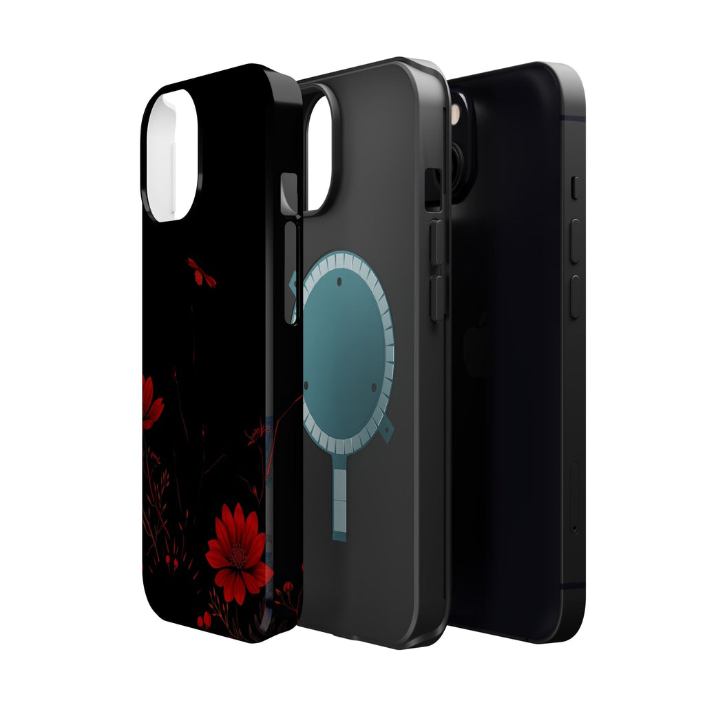 iPhone Black And Crimson Desert Flower Slim Everyday Designer Case · iPhone Case