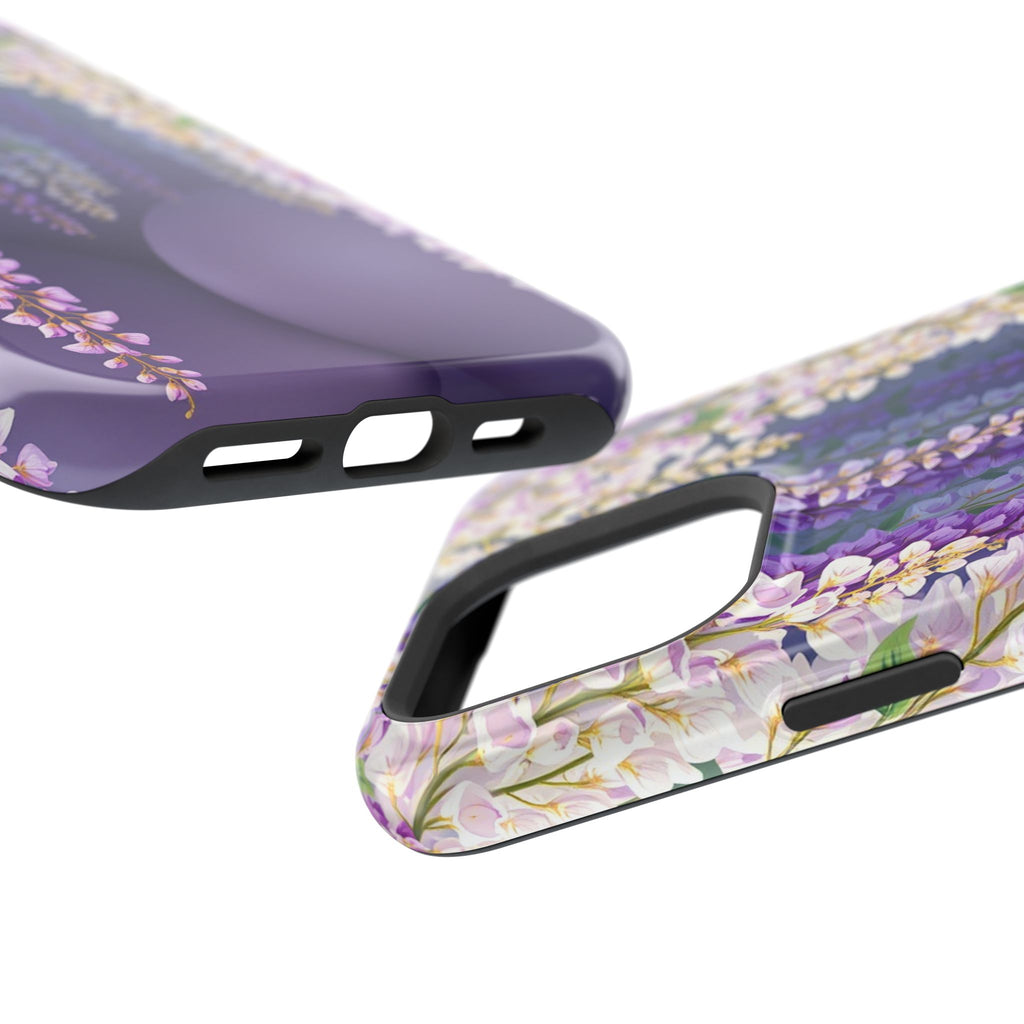 iPhone Mint And Blush Wisteria Cascade Slim Everyday Designer Case · iPhone Case