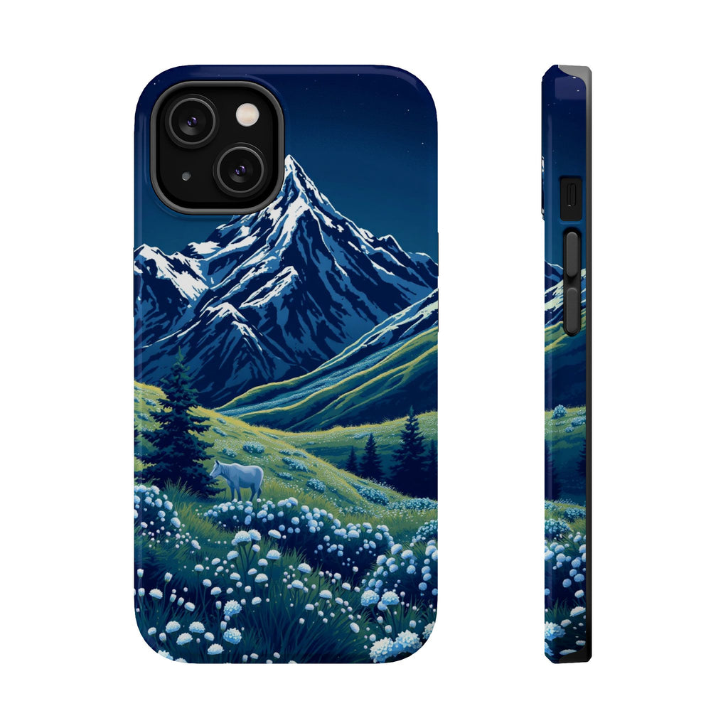 iPhone Midnight Blue And Silver Alpine Meadow Slim iPhone Everyday · iPhone Case