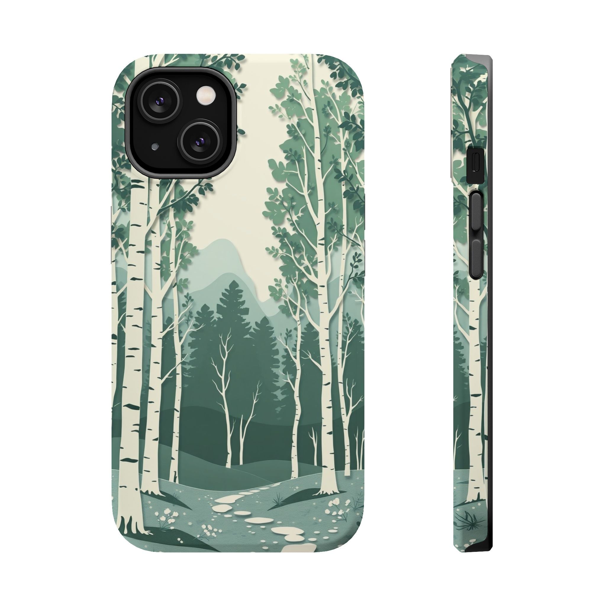 iPhone Birch Grove Paper Cut Art Bold Modern Everyday Snap Case · iPhone Case