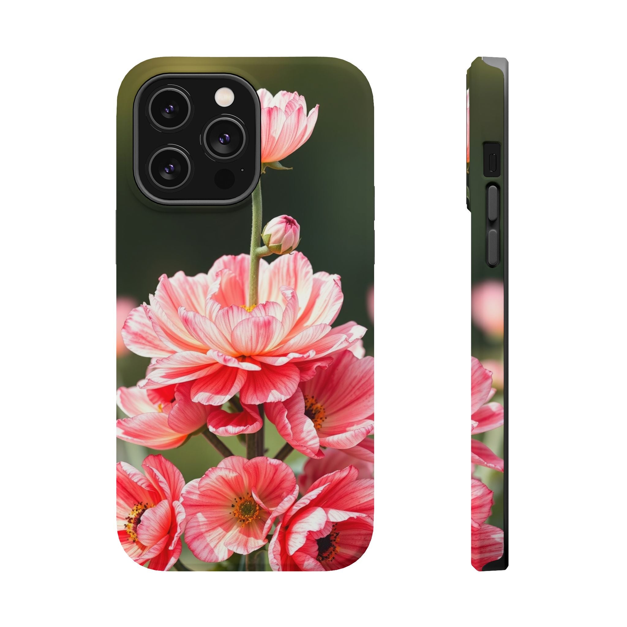iPhone Ranunculus Stack Vibrant Watercolor Slim Snap Case · iPhone Case