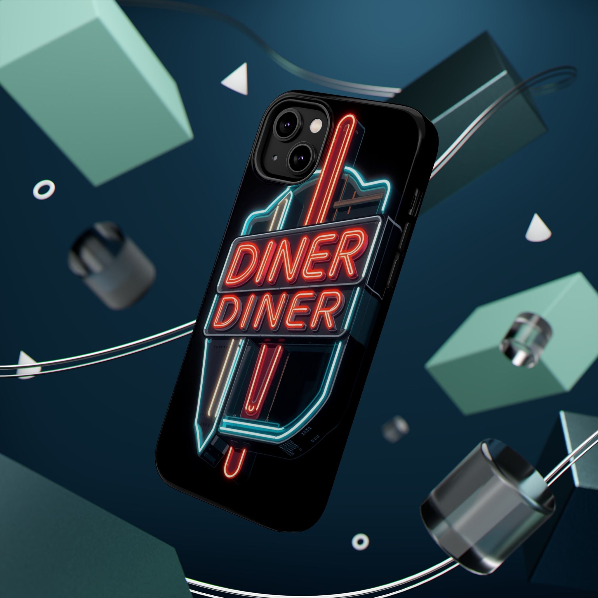 iPhone Neon Diner Sign Electric Art Slim Everyday Designer Case · iPhone Case