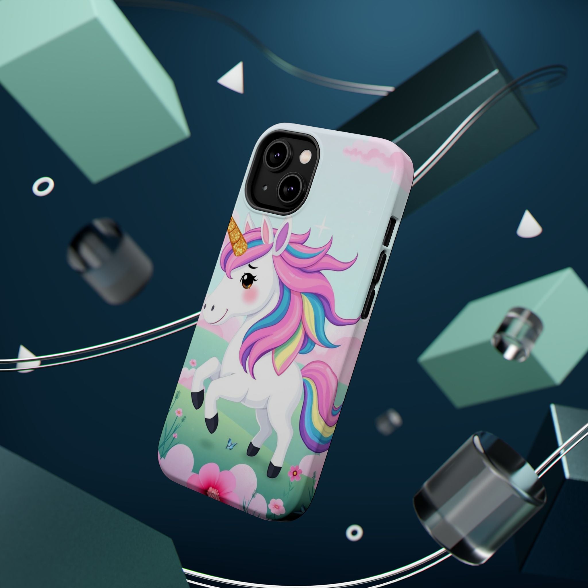 iPhone Rainbow Unicorn Kids Fun Soft iPhone Phone Case Gift Finish · iPhone Case