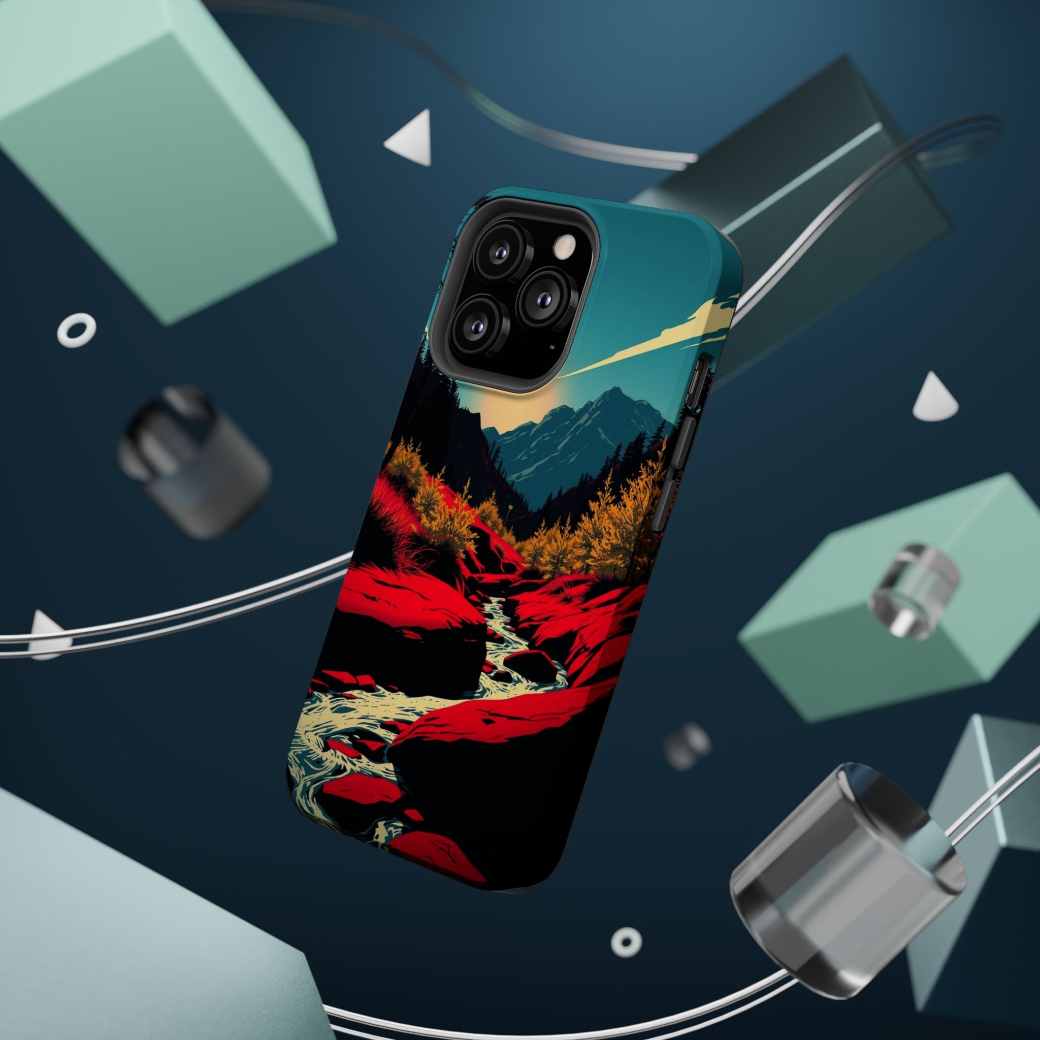 iPhone Earthy Spring Creek Design Bold Modern Everyday Snap Case · iPhone Case