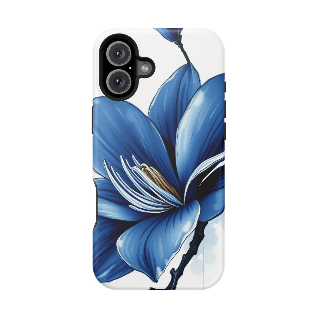 iPhone Midnight Blue And Silver Magnolia Dream Soft iPhone Finish · iPhone Case