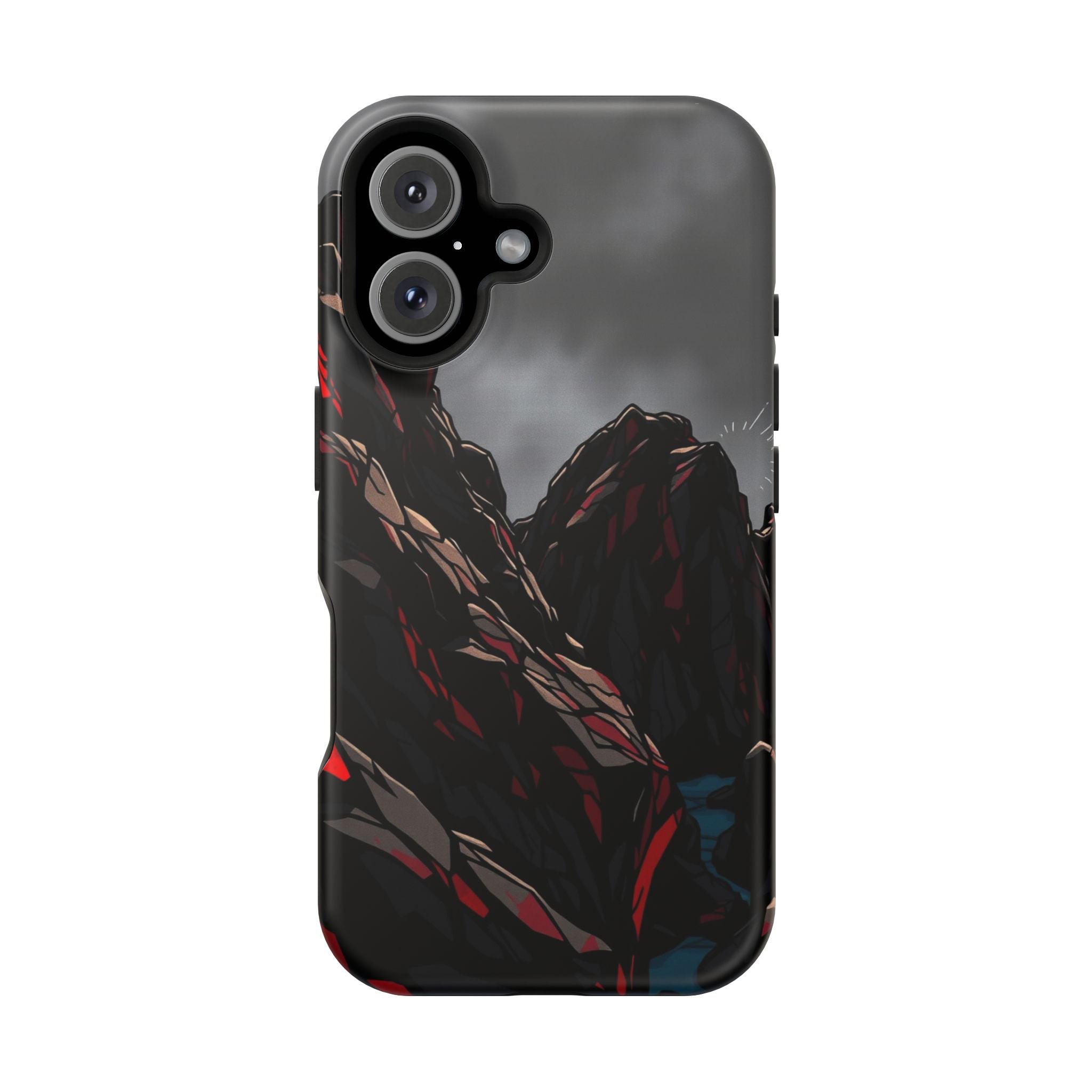 iPhone Black And Crimson Rocky Coastline Slim Everyday iPhone 11 · iPhone Case