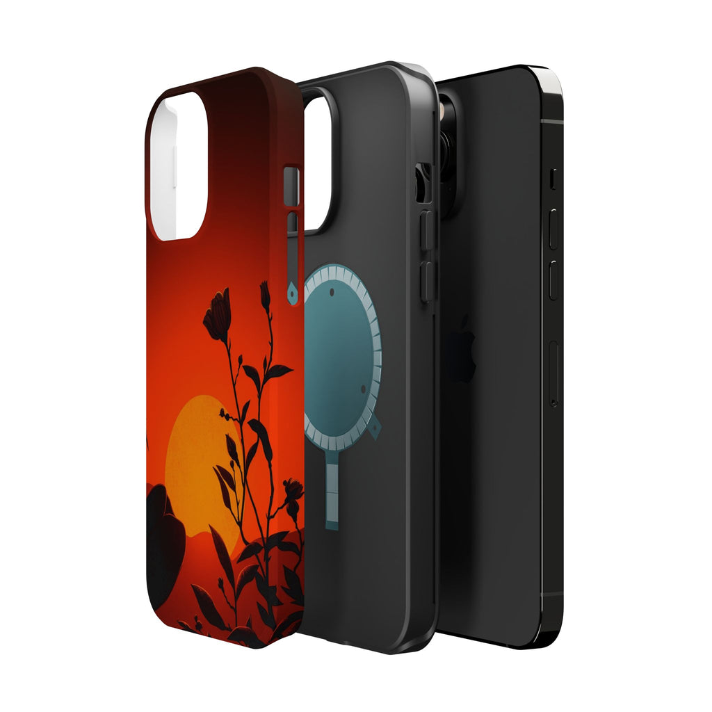 iPhone Bloom and Leaf Dark Gothic Ink Slim Everyday Designer Case · iPhone Case