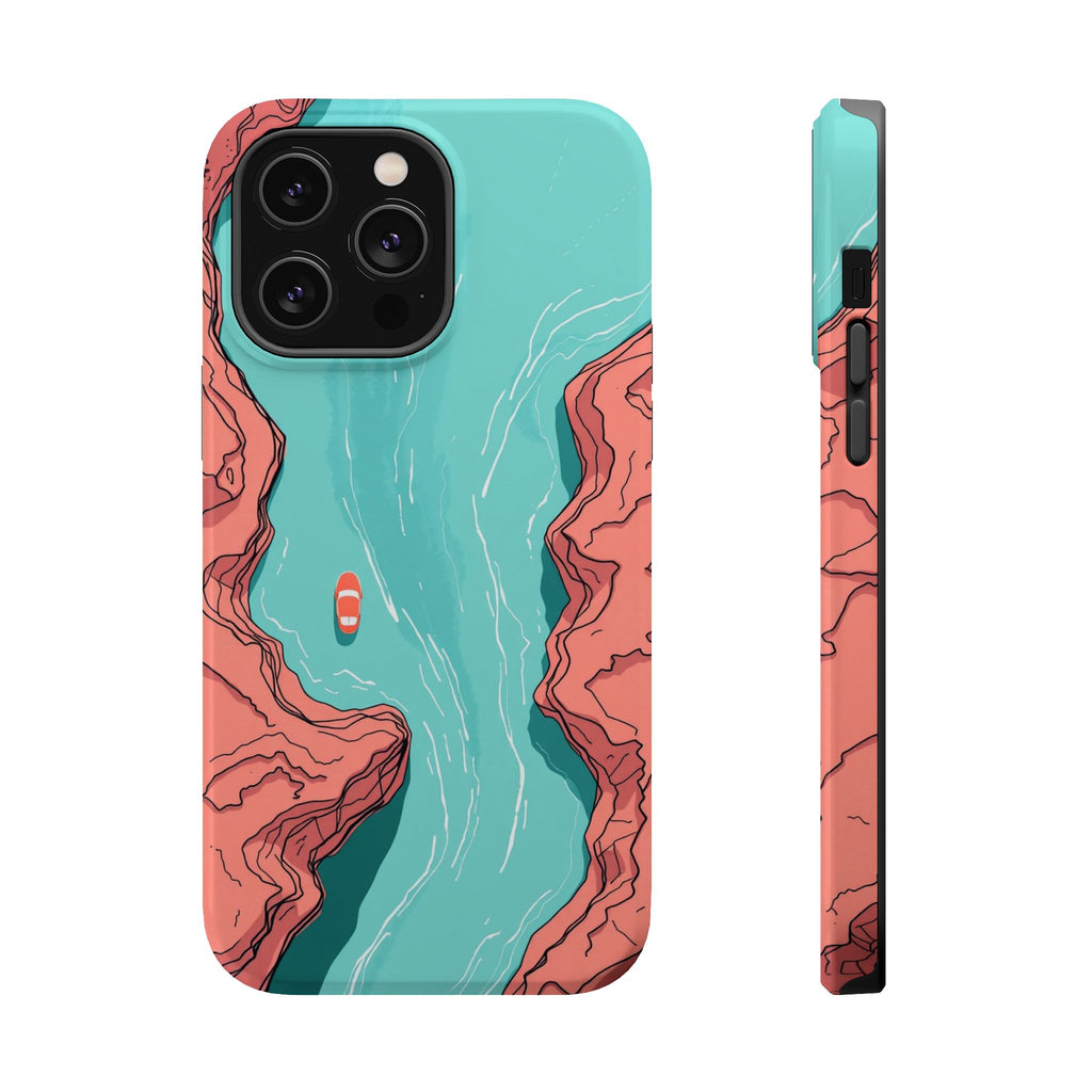 iPhone Teal And Coral River Delta Aerial Slim Everyday iPhone Designer · iPhone