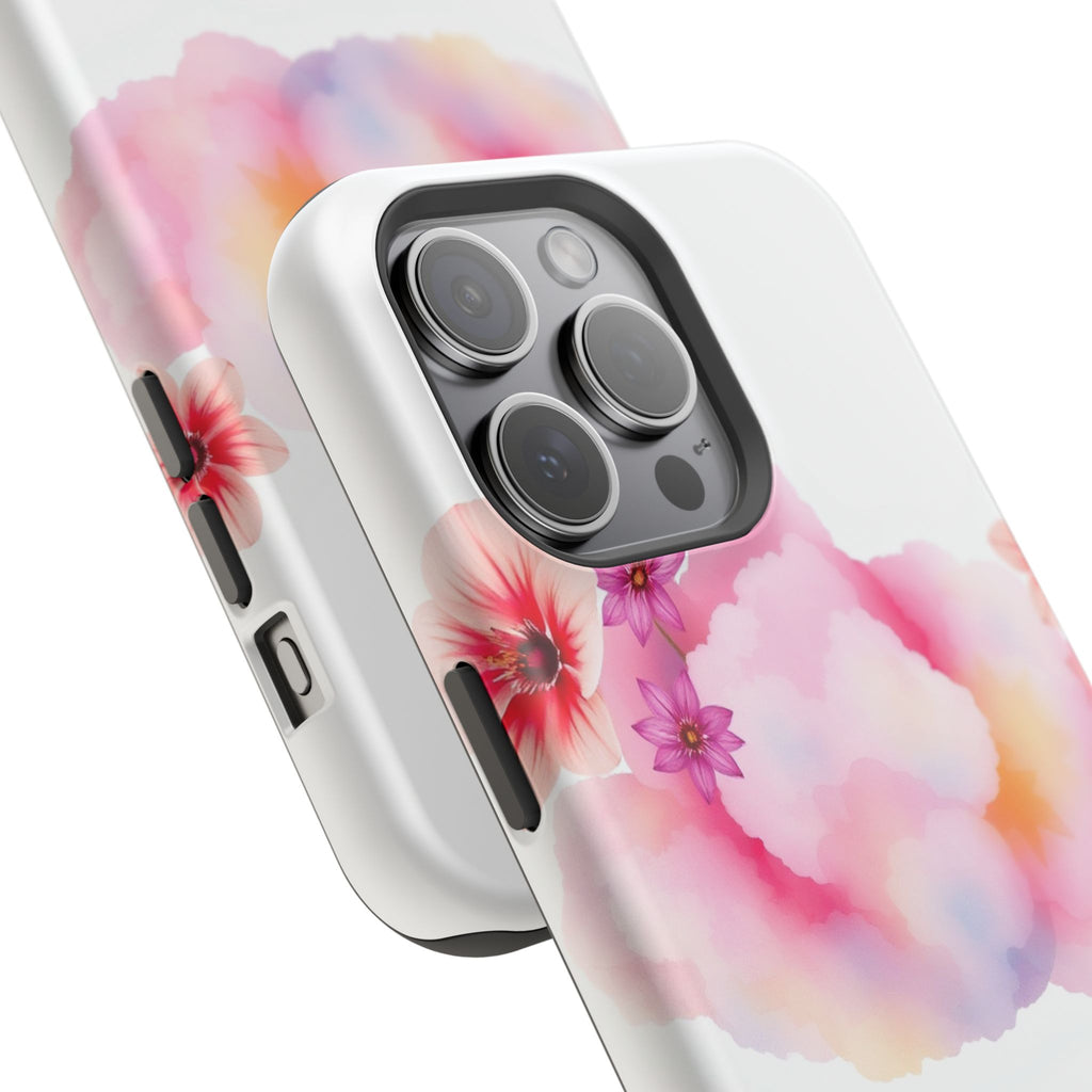 iPhone Pastel Floral Cloud Vibrant Watercolor Carry Case Slim Snap Case · iPhone