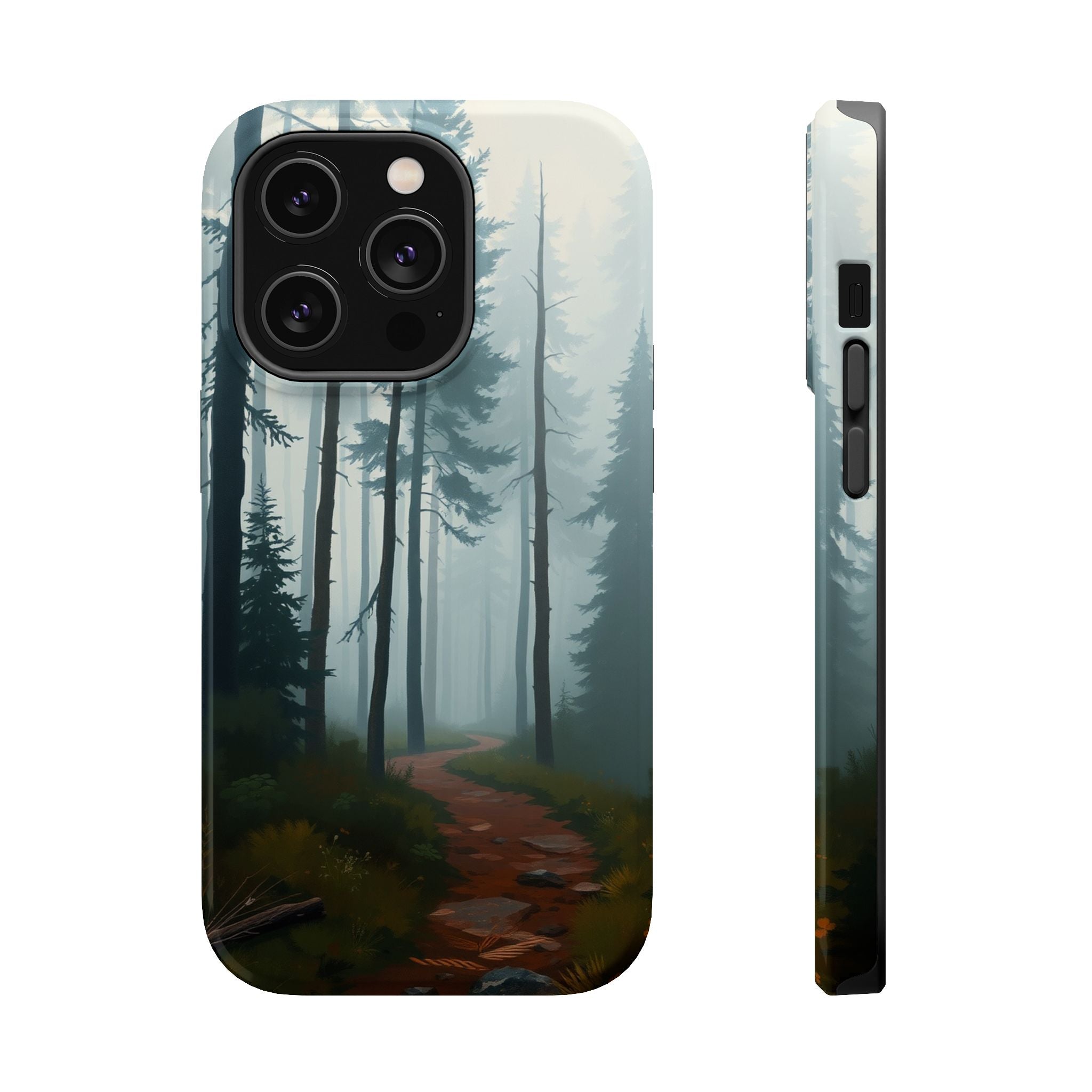 iPhone Serene Misty Forest Path Design Slim Everyday Designer Case · iPhone Case