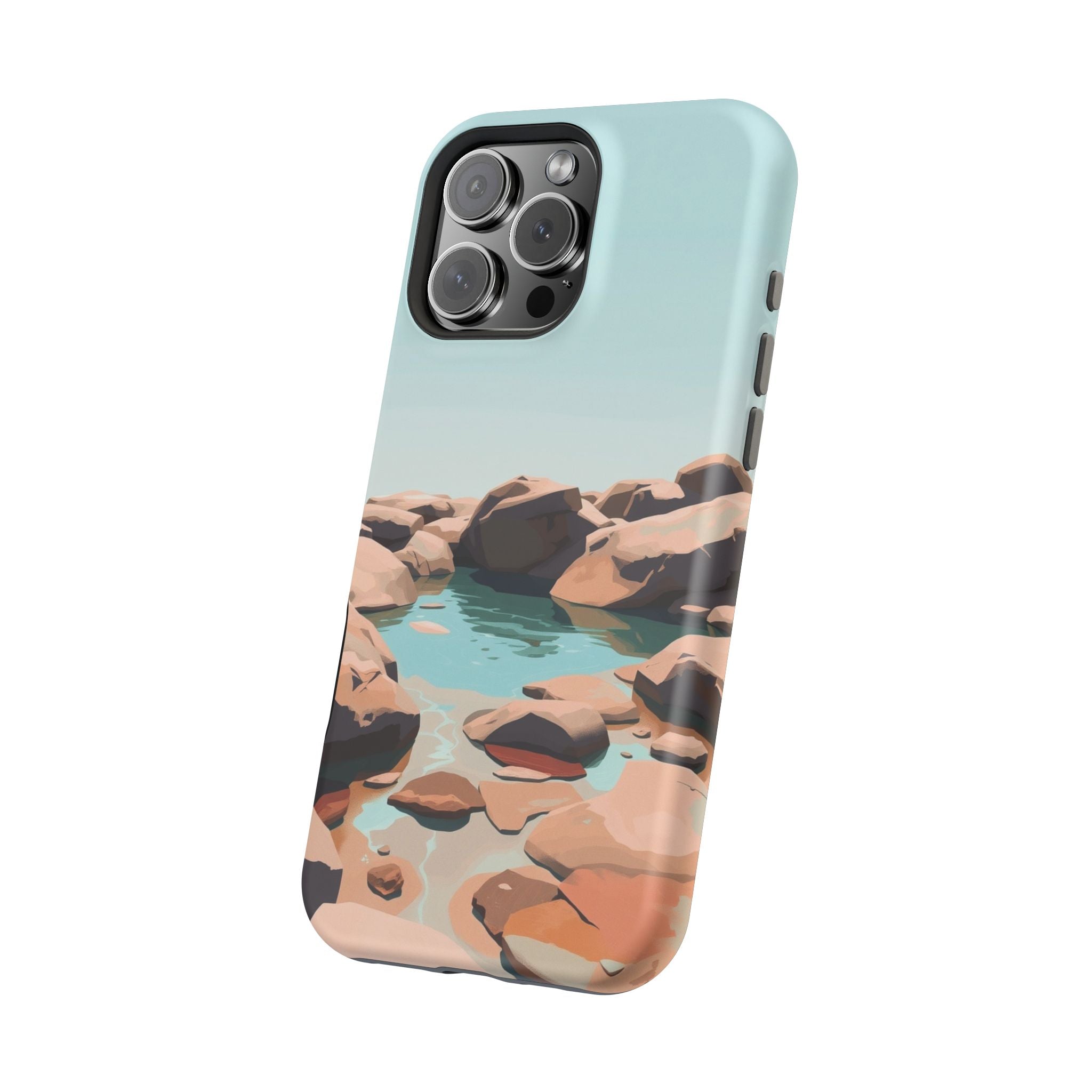 iPhone Tidal Pool Oil Painting Impressionist Slim iPhone Everyday · iPhone Case