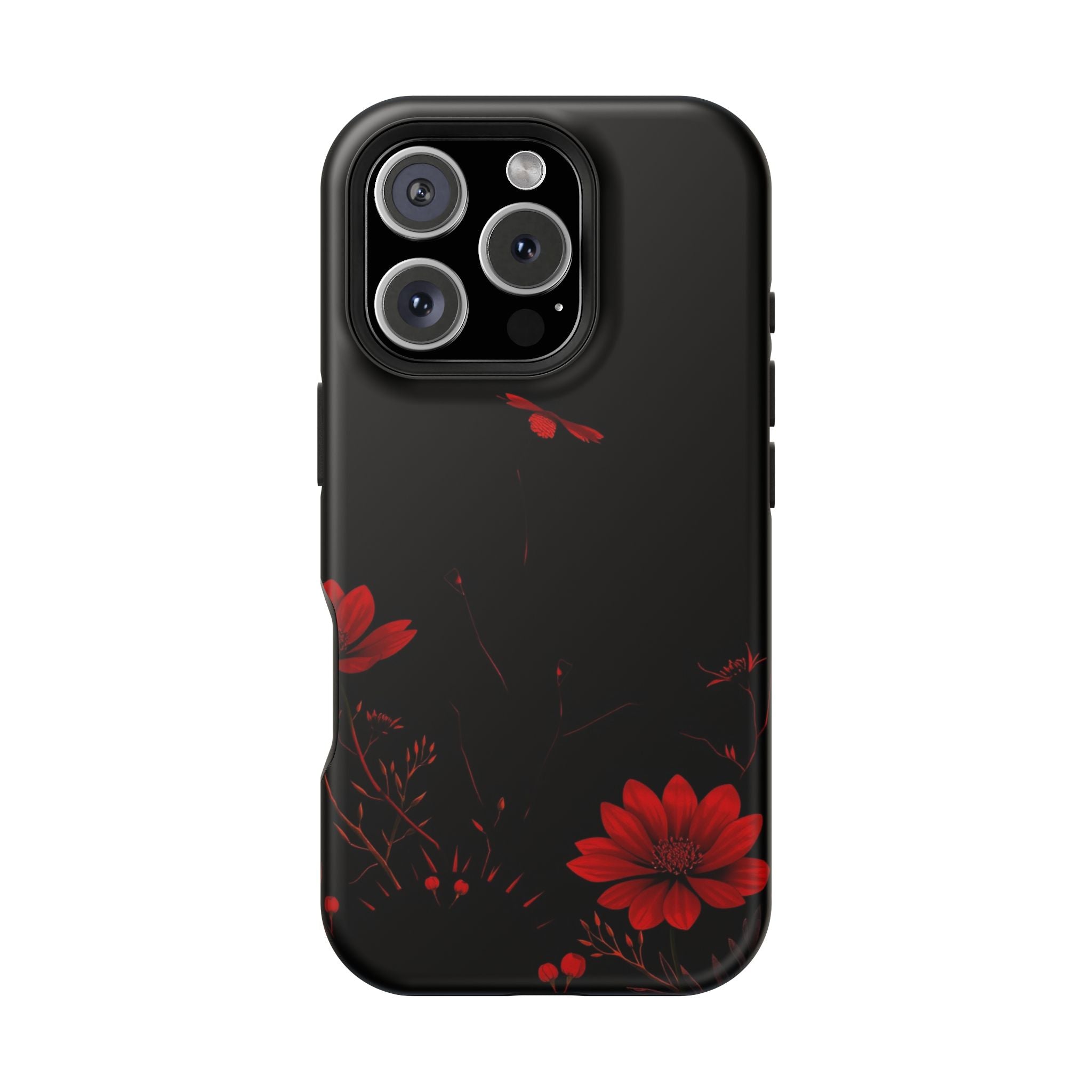 iPhone Black And Crimson Desert Flower Slim Everyday Designer Case · iPhone Case
