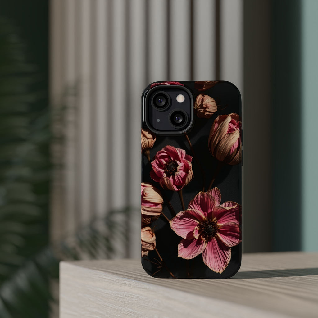 iPhone Dried Flower Flat Lay Electric Art Slim Snap Case · iPhone Case