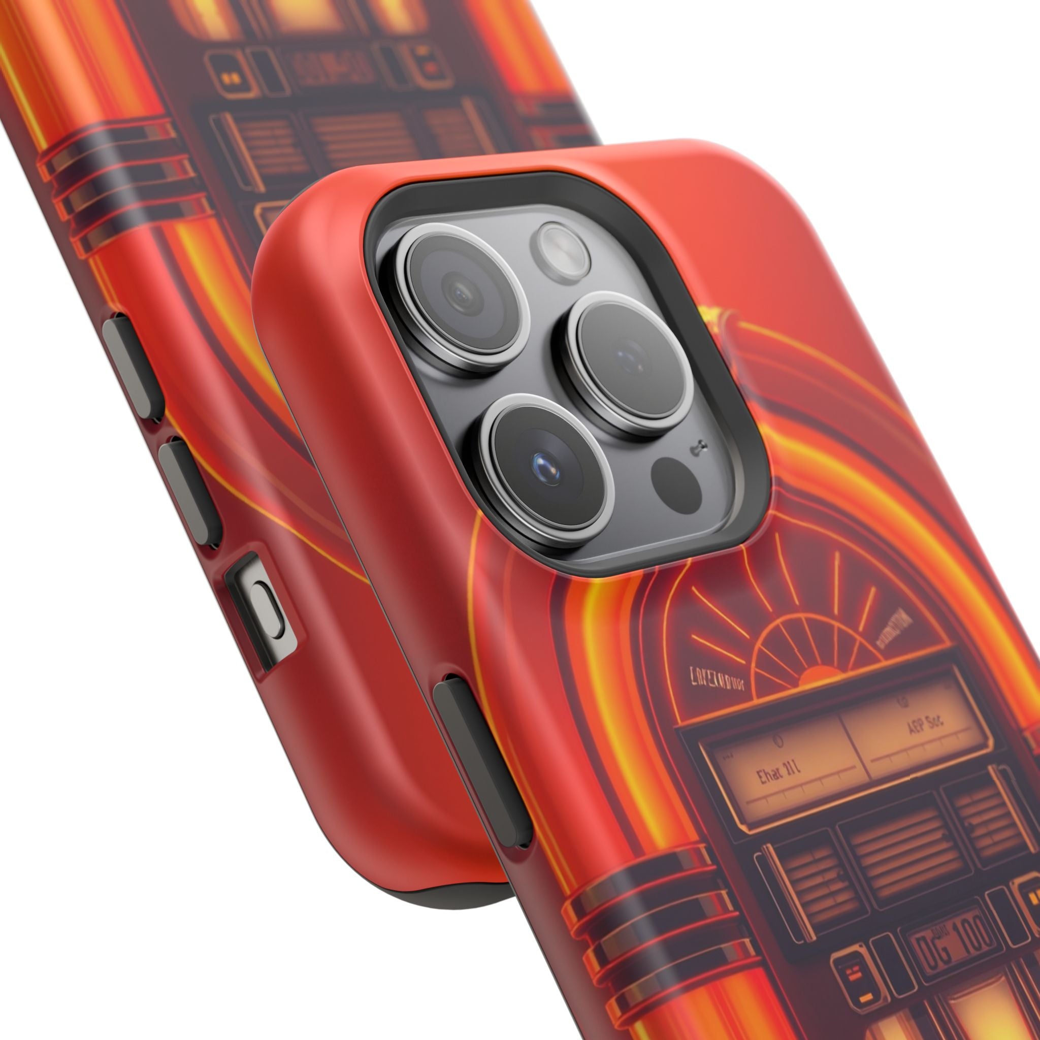 iPhone Jukebox Glow Neon Cyberpunk Bold Modern Everyday Snap Case · iPhone Case