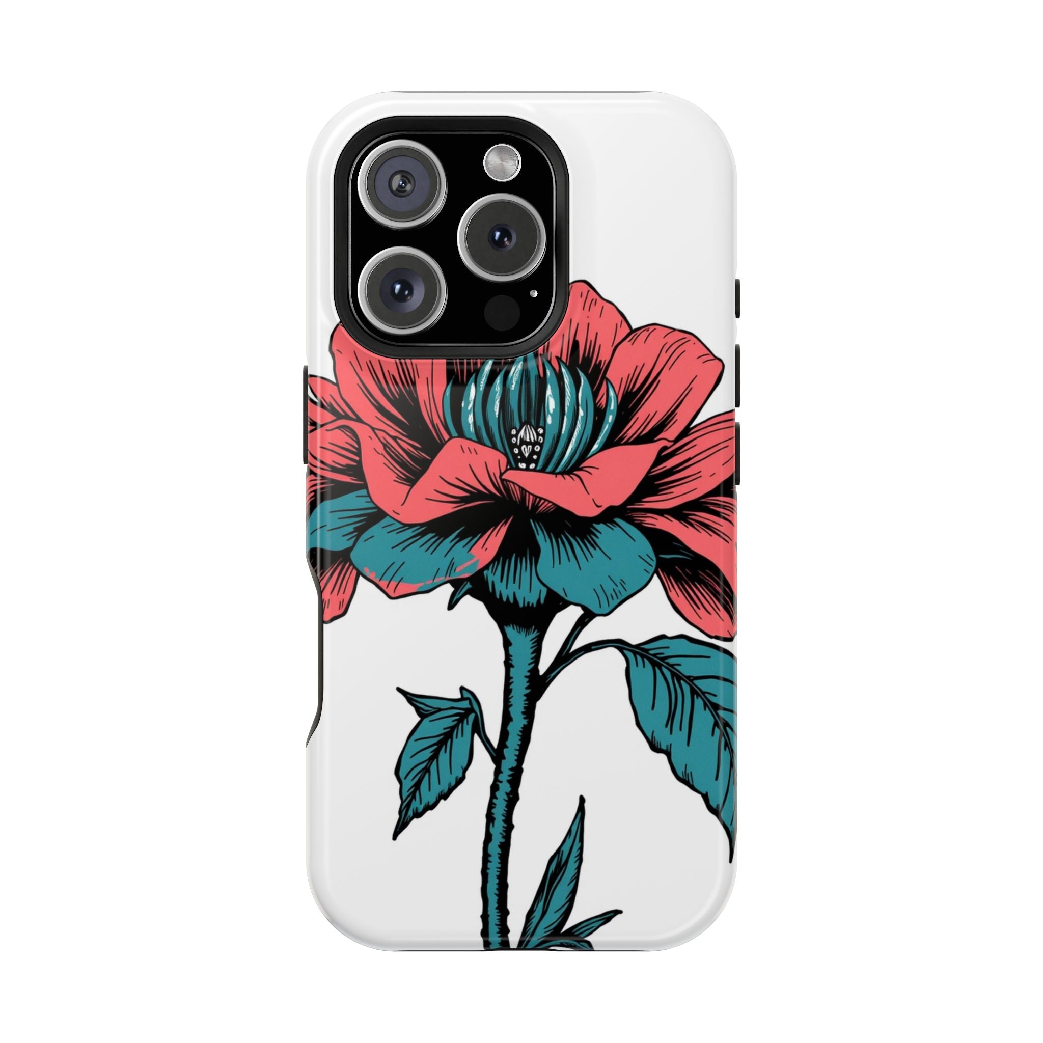 iPhone Garden Party Bloom Dark Gothic Ink Slim Snap Case · iPhone Case