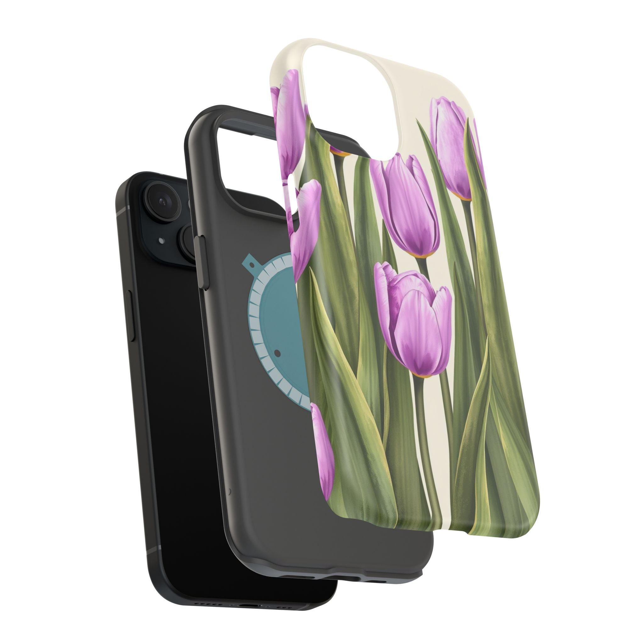 iPhone Tulip Row Electric Art 14 Bold Modern Everyday Snap Case · iPhone Case