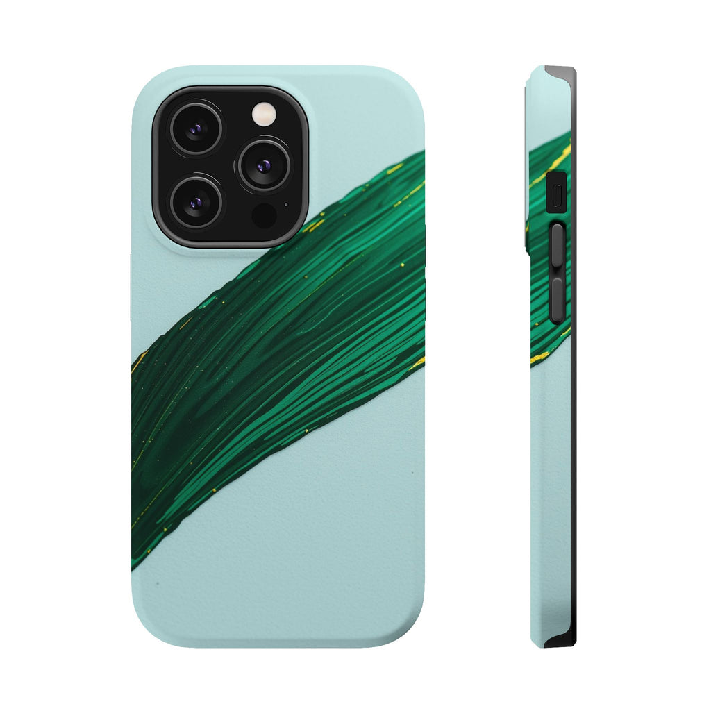iPhone Emerald Green And Gold Calligraphic Stroke iPhone Clean Minimal · iPhone