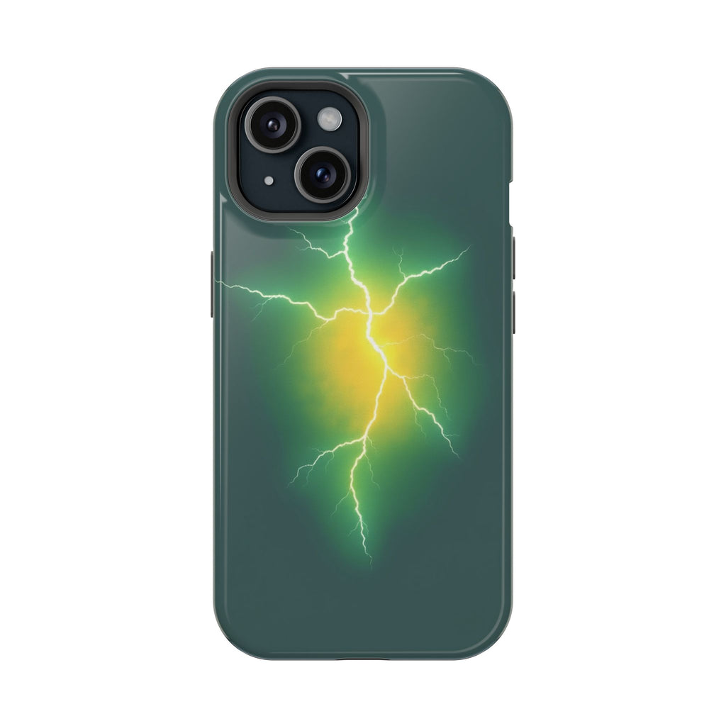iPhone Emerald Green And Gold Prairie Lightning Soft iPhone Finish · iPhone Case