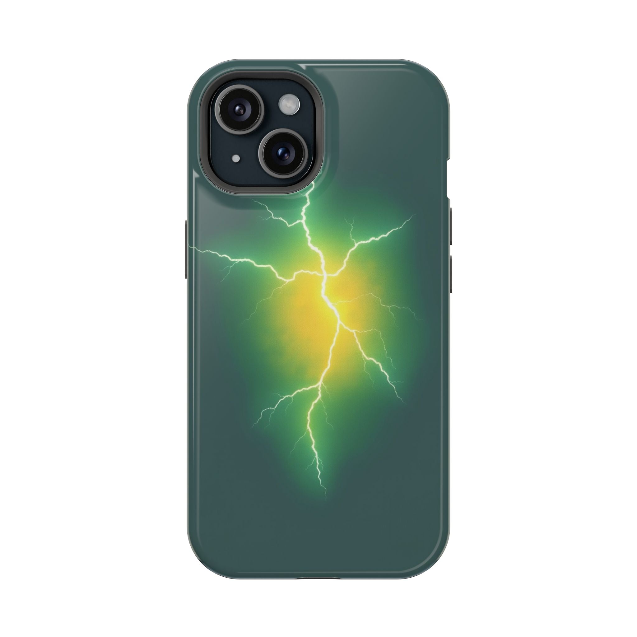 iPhone Emerald Green And Gold Prairie Lightning Soft iPhone Finish · iPhone Case