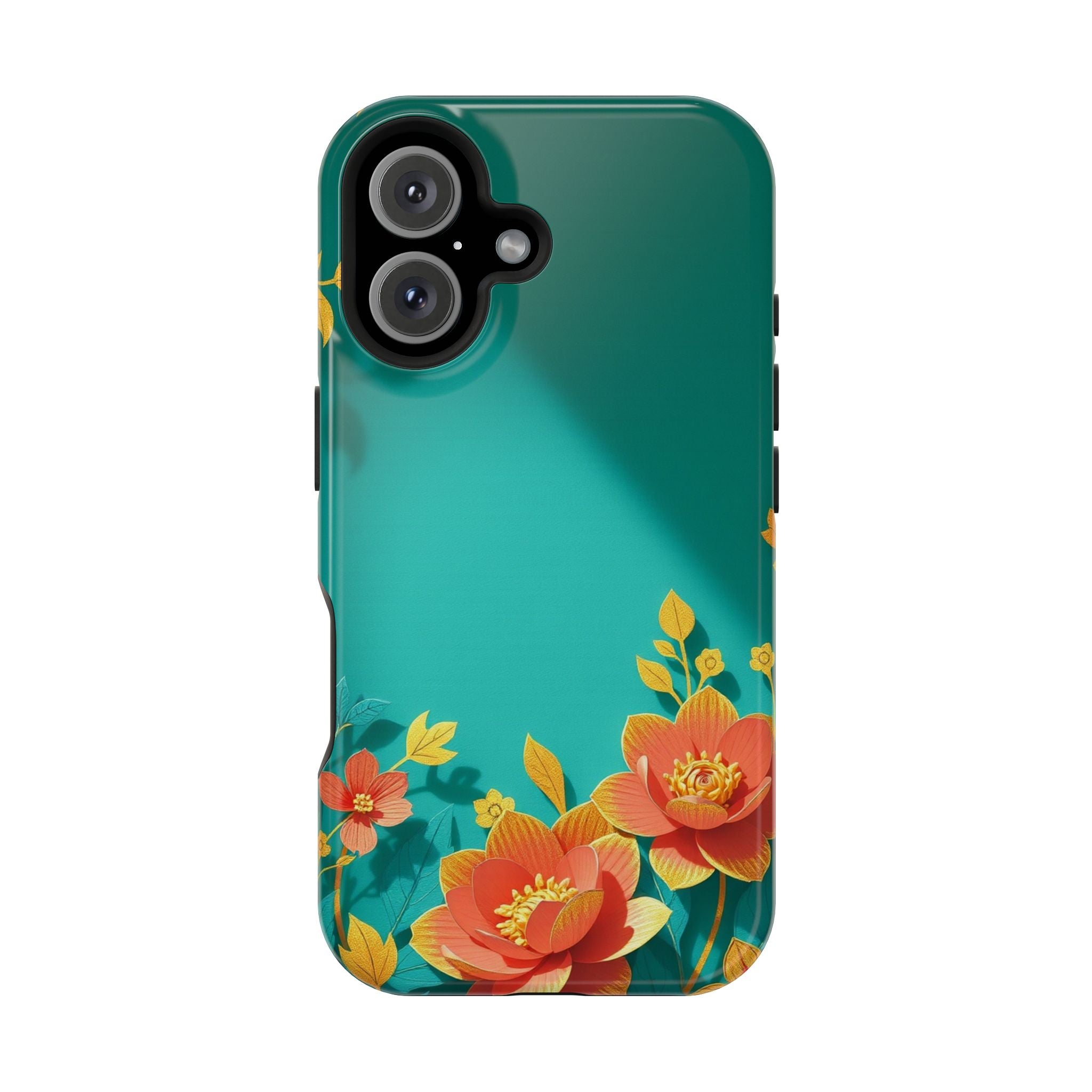 iPhone Floral Gold Foil Paper Cut Art Slim Everyday Designer Case · iPhone Case