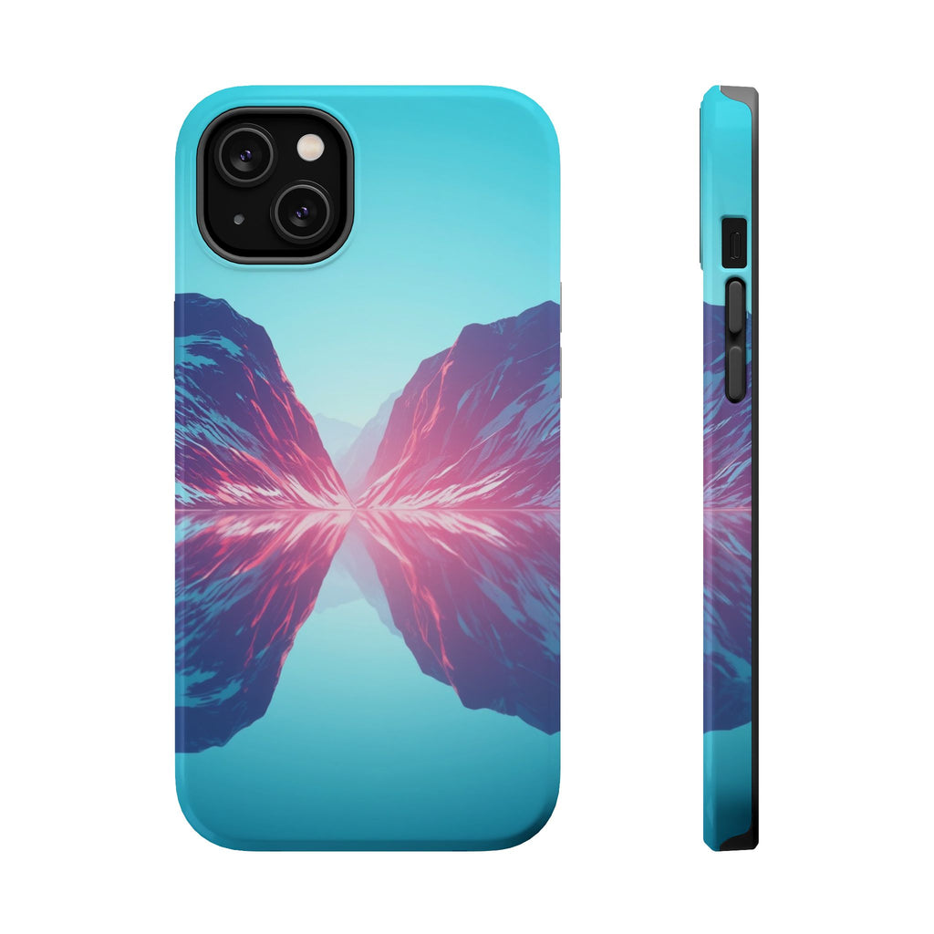 iPhone Cyan And Magenta Fjord Reflection Slim Everyday iPhone 17 · iPhone Case