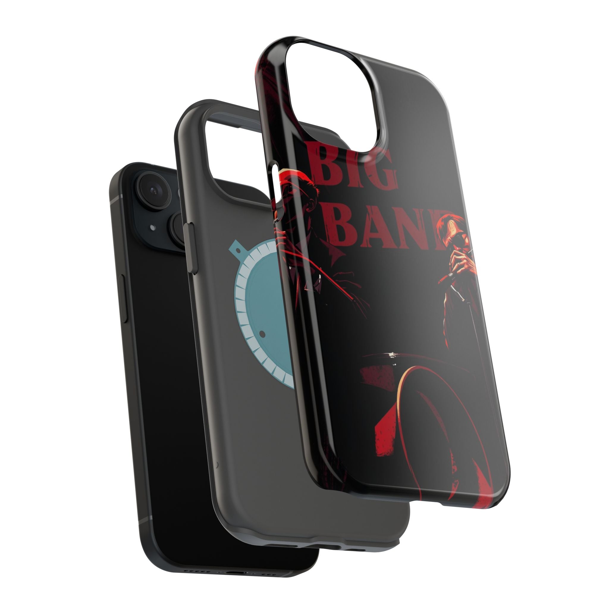 iPhone Black And Crimson Big Band Era Slim Everyday Designer Case · iPhone Case