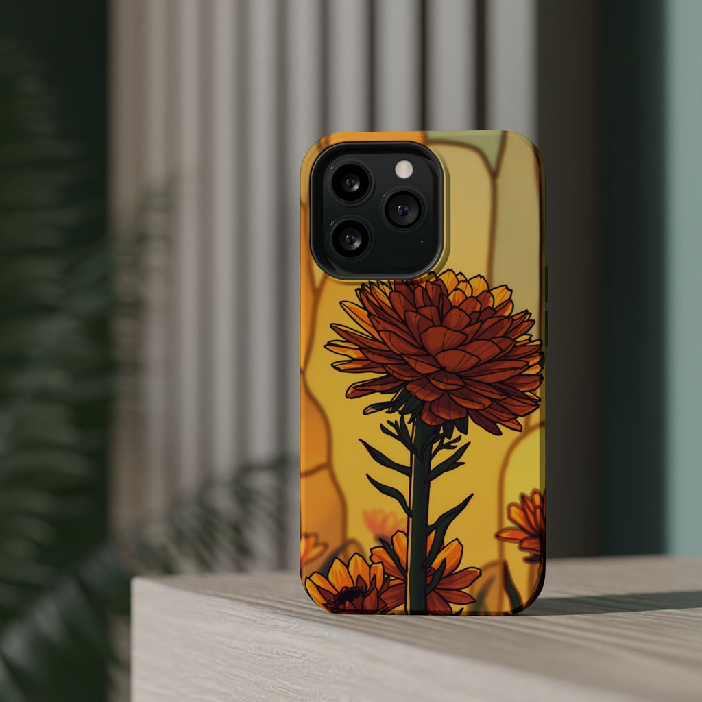 iPhone Sunset Amber And Peach Ranunculus Stack Soft iPhone Finish · iPhone Case