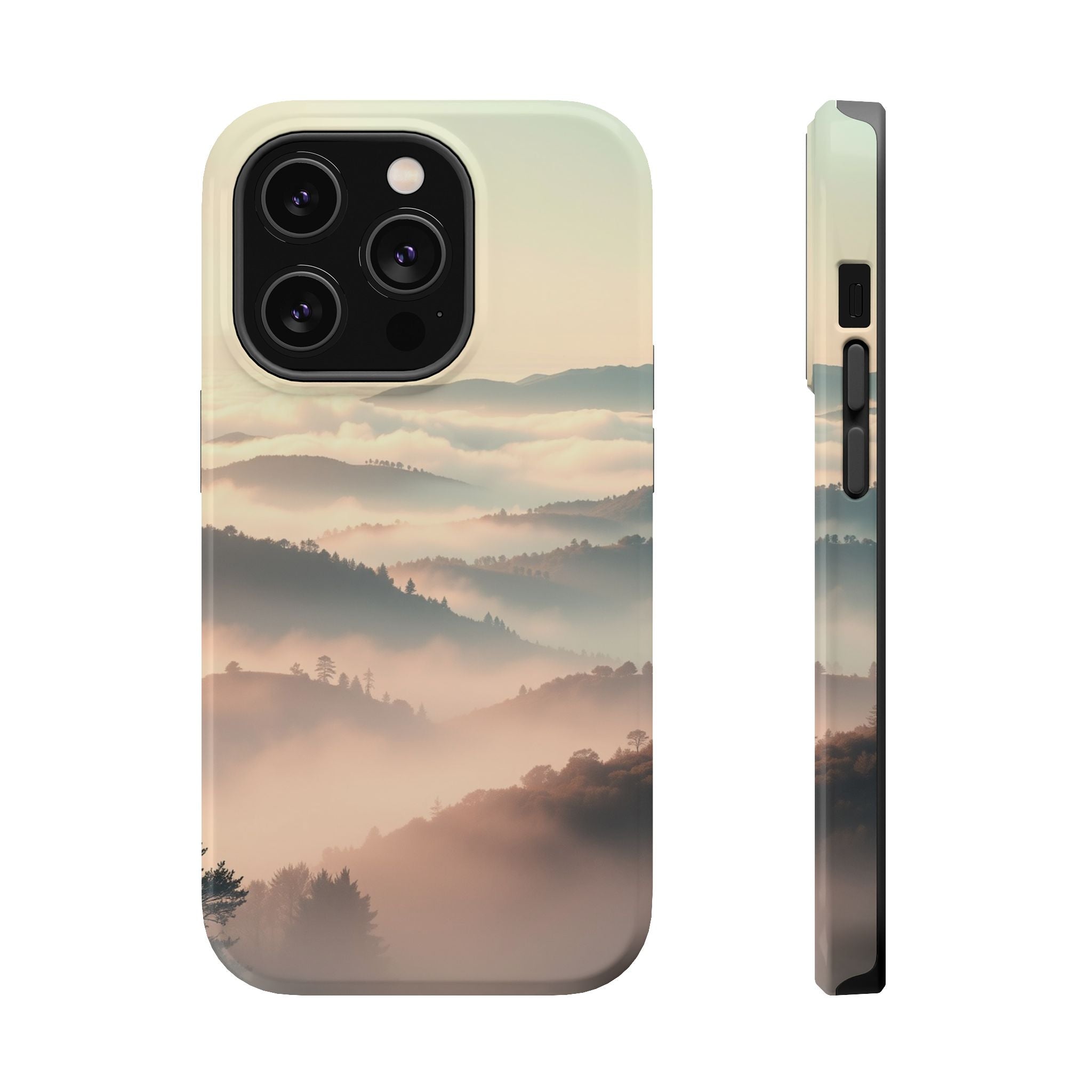 iPhone Mint And Blush Fog Rolling Over Hills Slim iPhone Everyday · iPhone Case