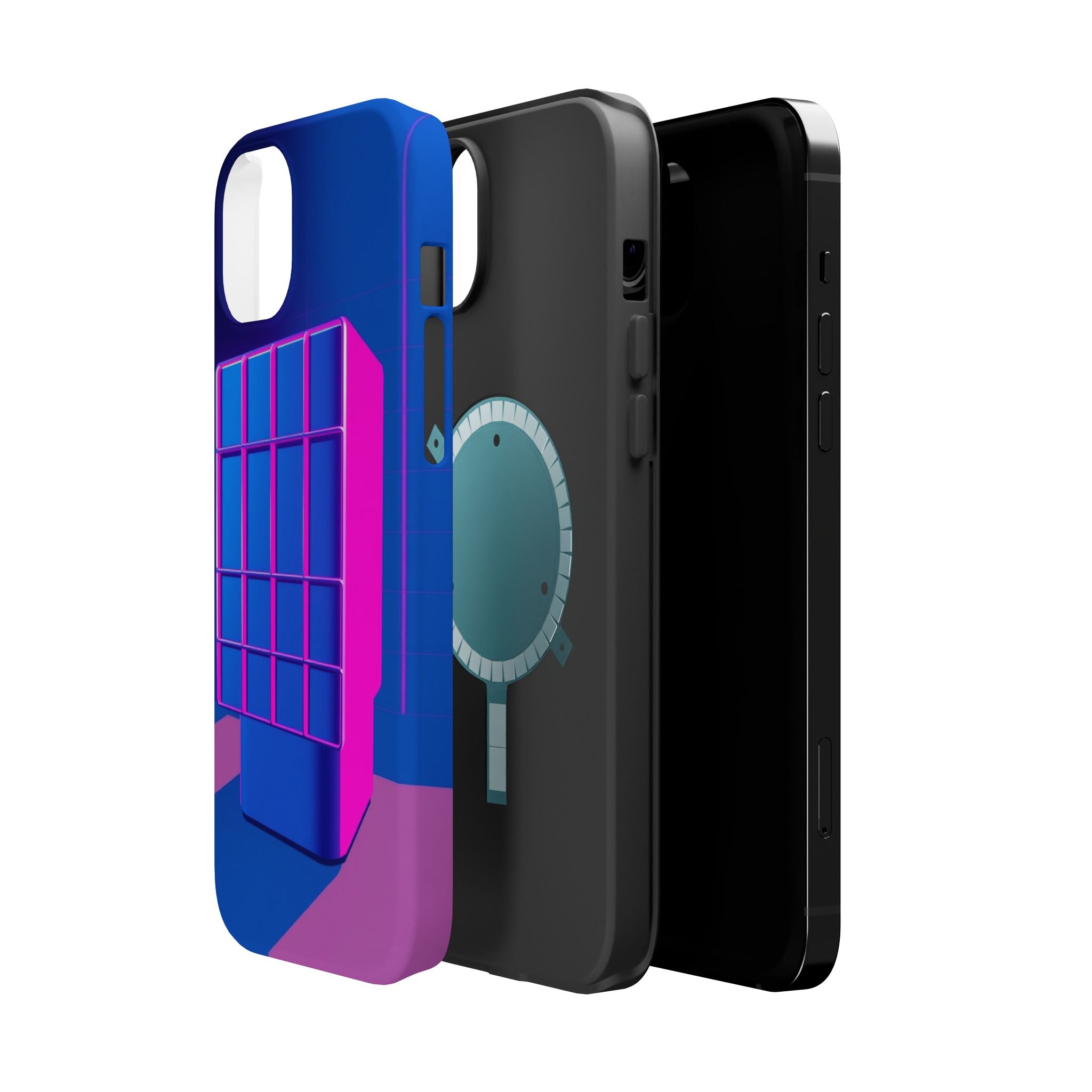 iPhone Earthy 80s Grid Synthwave Design Slim Everyday Designer Case · iPhone Cas