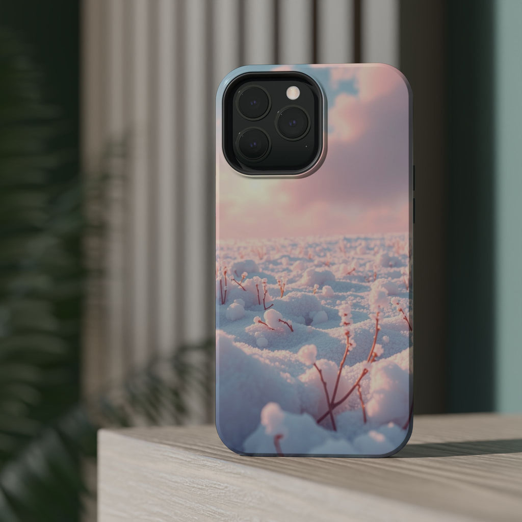 iPhone Snow Field Enchanted Art 13 Bold Modern Everyday Snap Case · iPhone Case