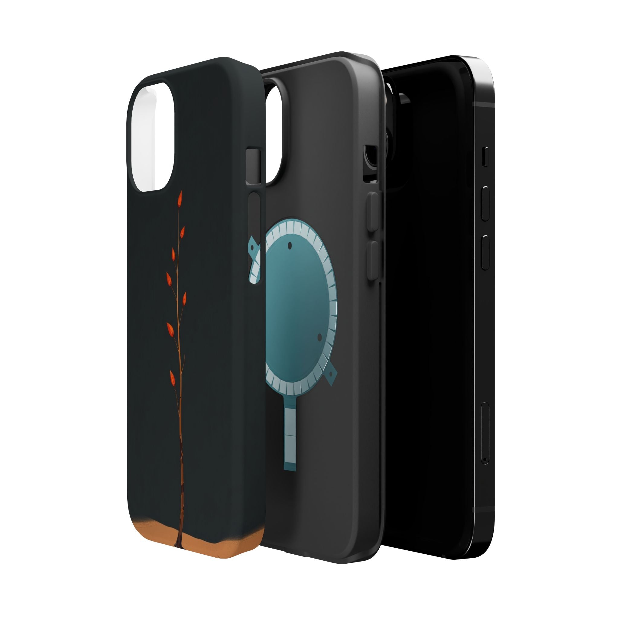 iPhone Burnt Orange And Sand Minimalist Stem Slim iPhone Everyday · iPhone Case