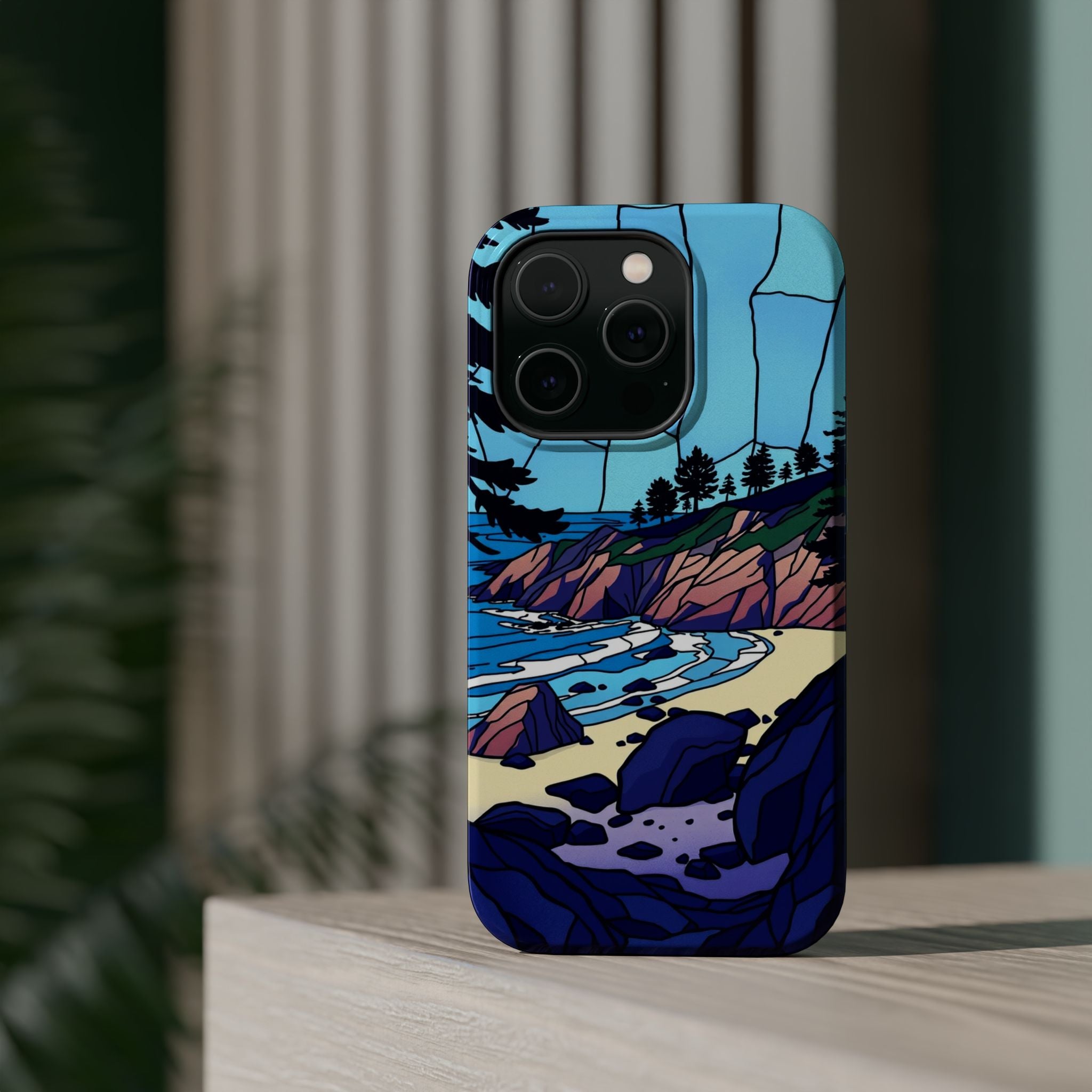 iPhone Indigo And Violet Pebble Beach Slim Everyday iPhone 11 Designer · iPhone
