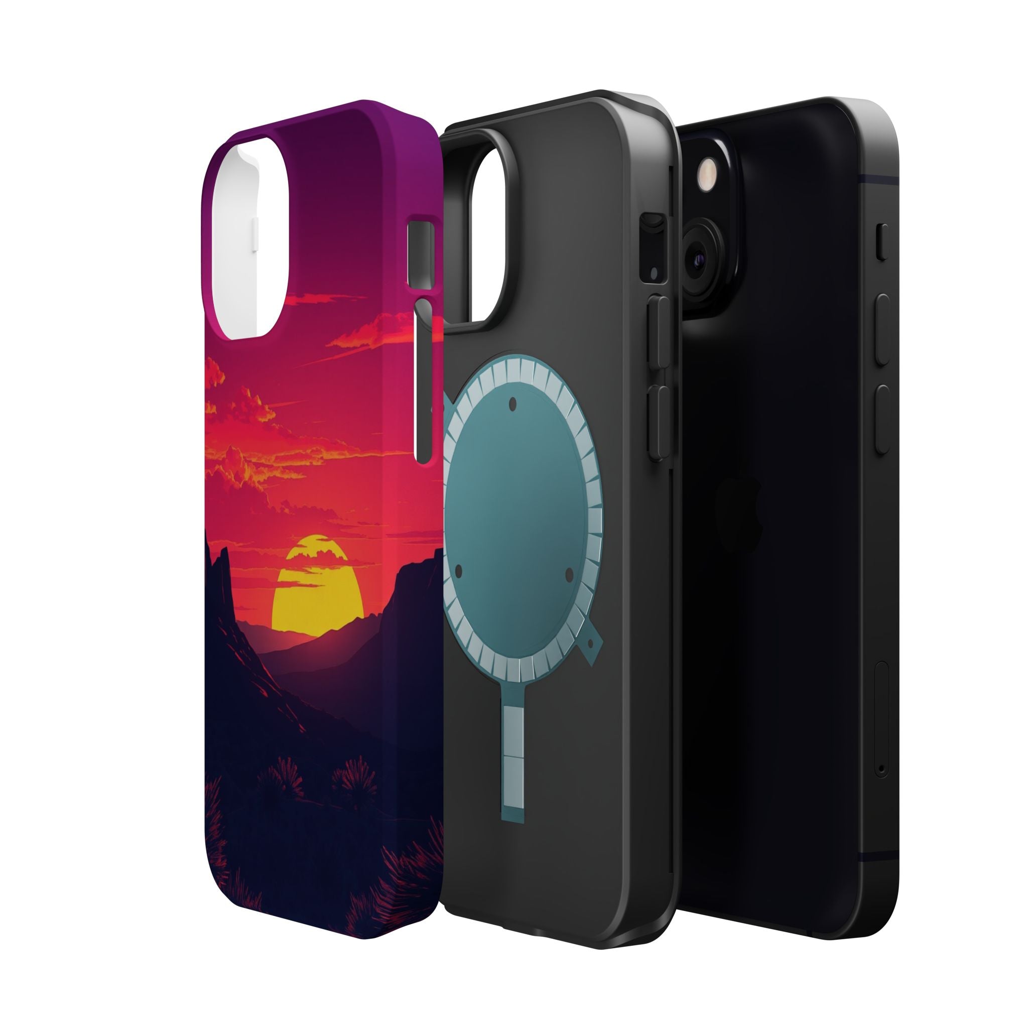 iPhone Cyan And Magenta Mesa Sunset Slim Everyday Designer Case · iPhone Case