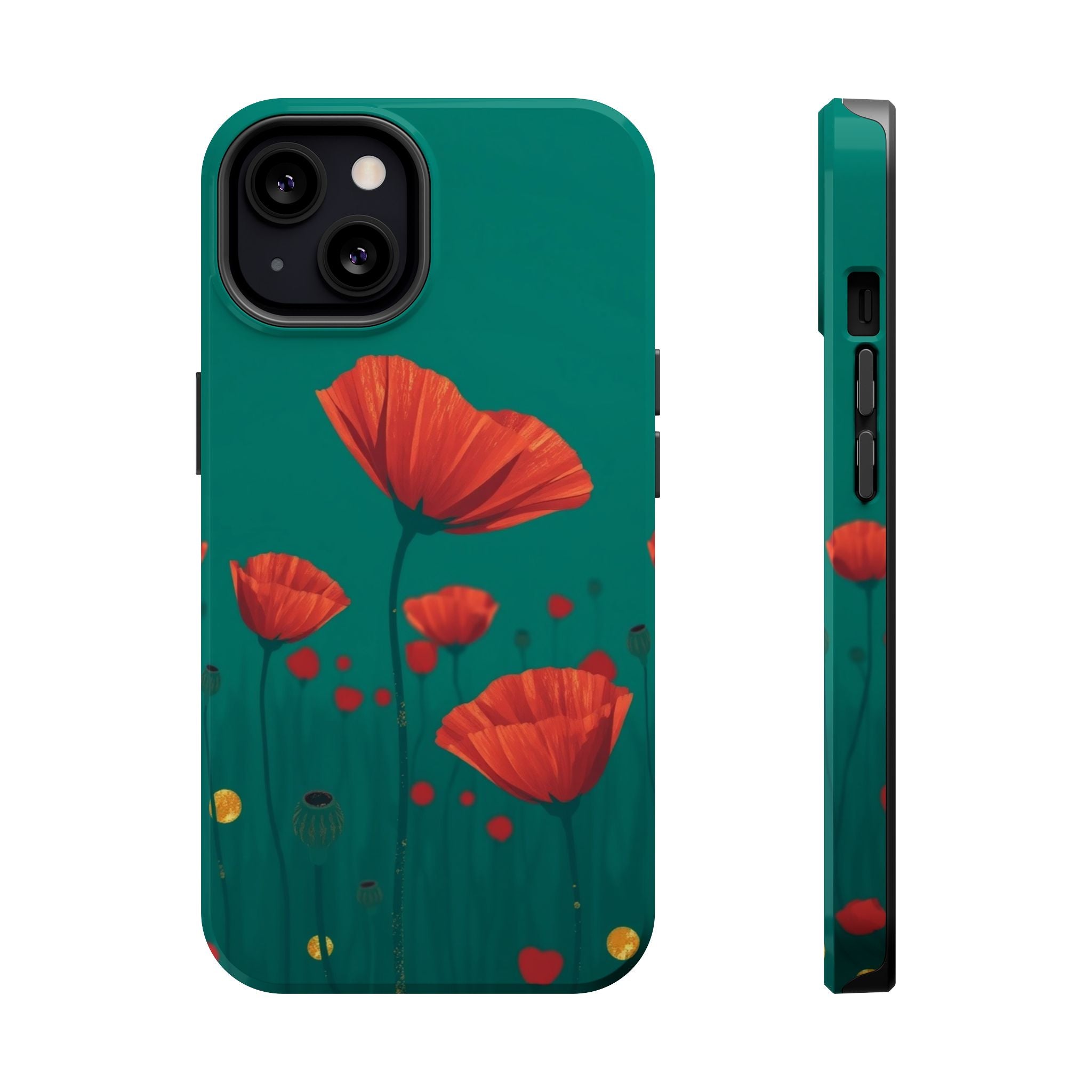 iPhone Earthy Poppy Field Design Bold Modern Everyday Snap Case · iPhone Case